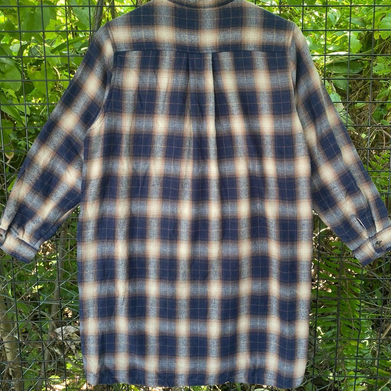 Flannel × Japanese Brand × Vintage Vintage Logos Shadow Plaid Flanel Jacket Size L / US 10 / IT 46 - 9 Thumbnail