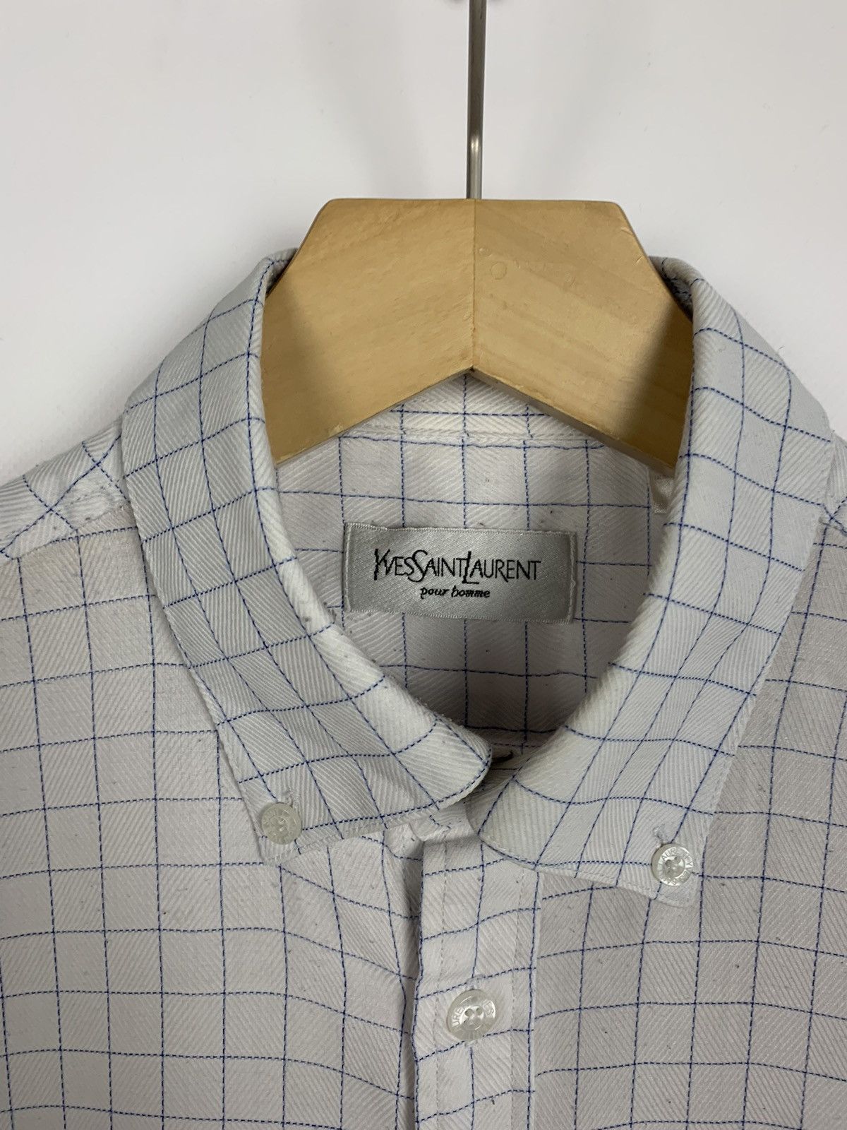 Yves Saint Laurent Vintage Yves Saint Laurent Plaid Shirt Short Sleeve 90’s Size US M / EU 48-50 / 2 - 5 Thumbnail