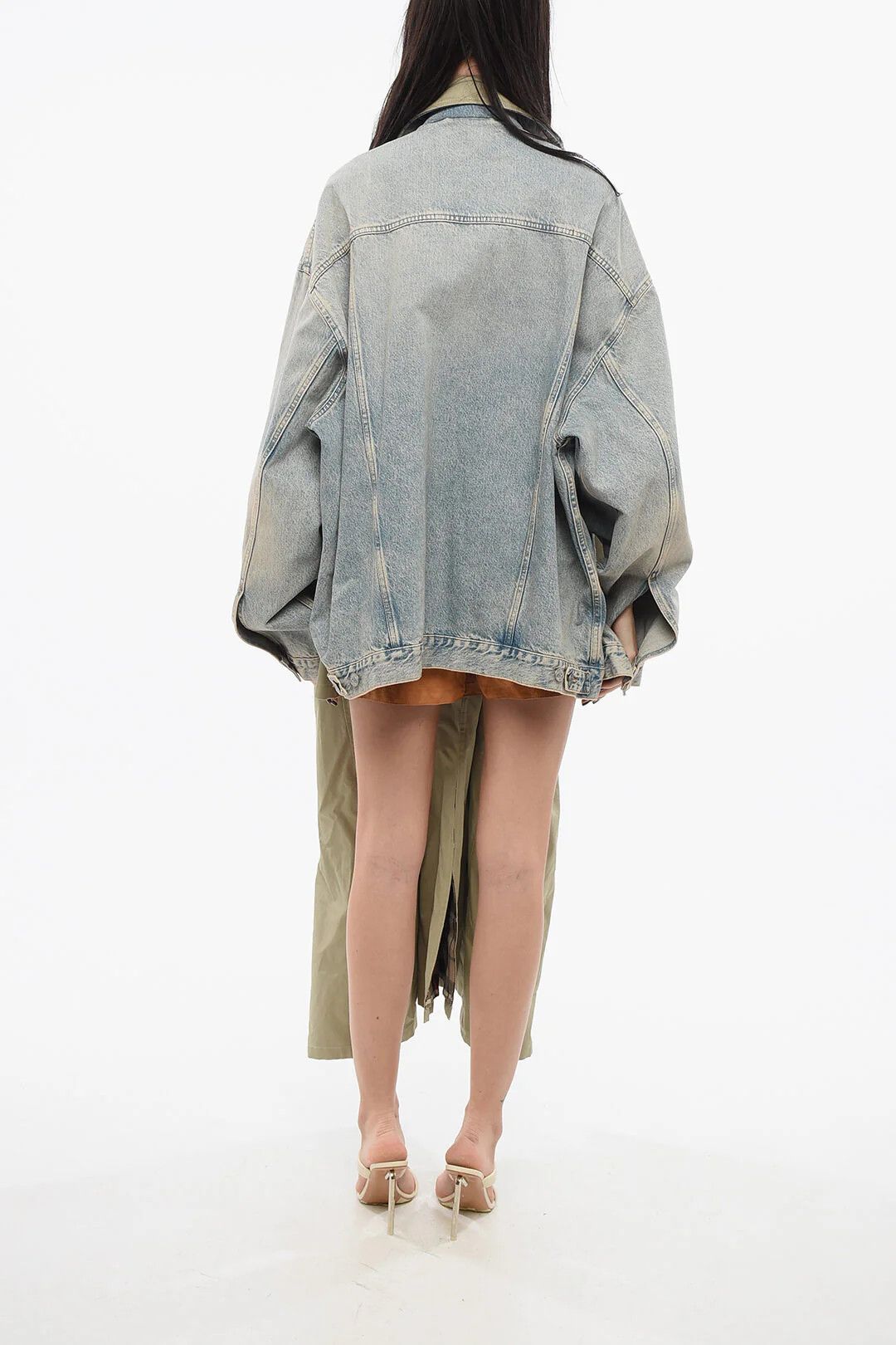 Balenciaga og1mm0326 Layered Coat in Green & Multicolor Size XS / US 0-2 / IT 36-38 - 2 Thumbnail