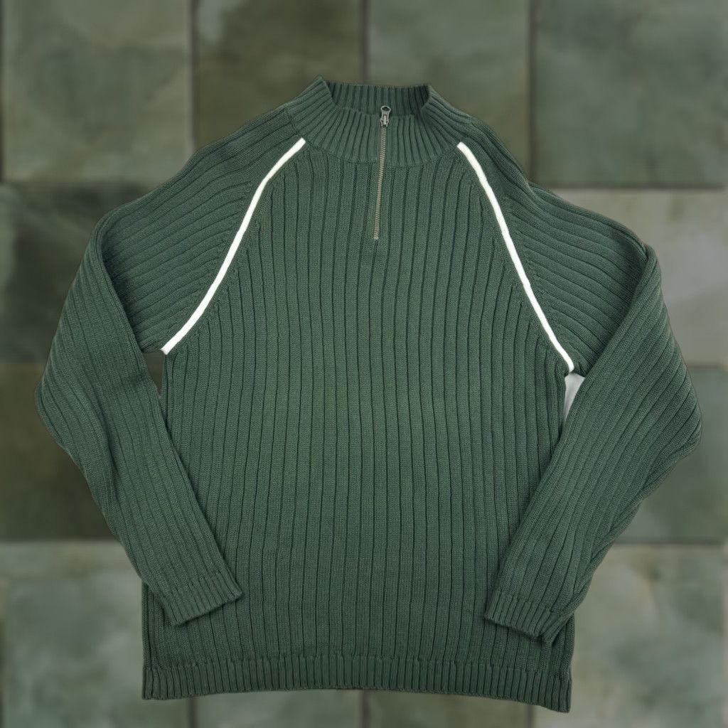 Route 66 VINTAGE Route 66 Jacket Adult Medium Green Pullover Quarter Zip Collar Y2K 2000s Size US M / EU 48-50 / 2 - 1 Thumbnail
