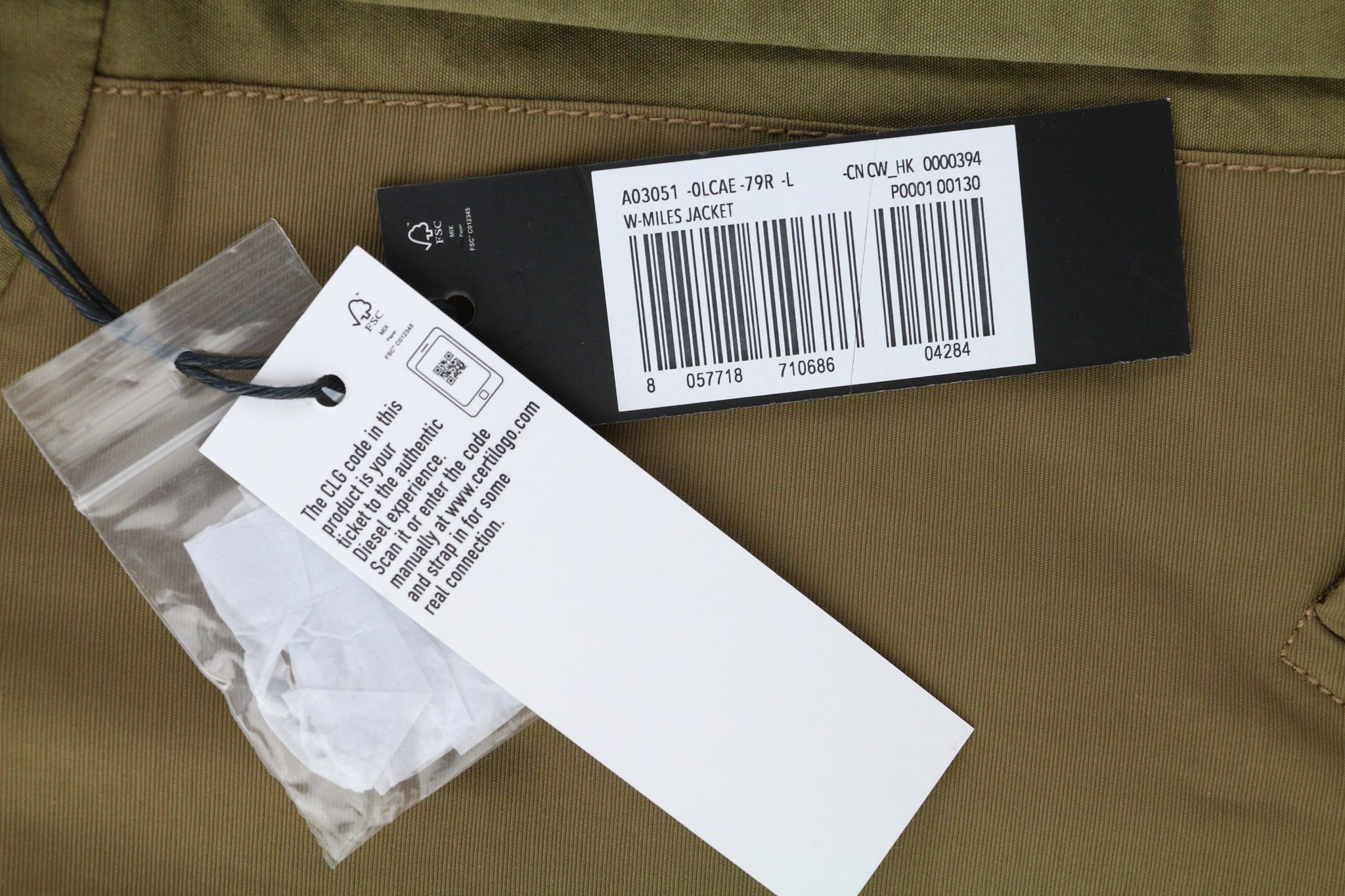 Diesel W-MILES L Brown Removable Lining Hooded Jacket 40044 Size US L / EU 52-54 / 3 - 14 Thumbnail