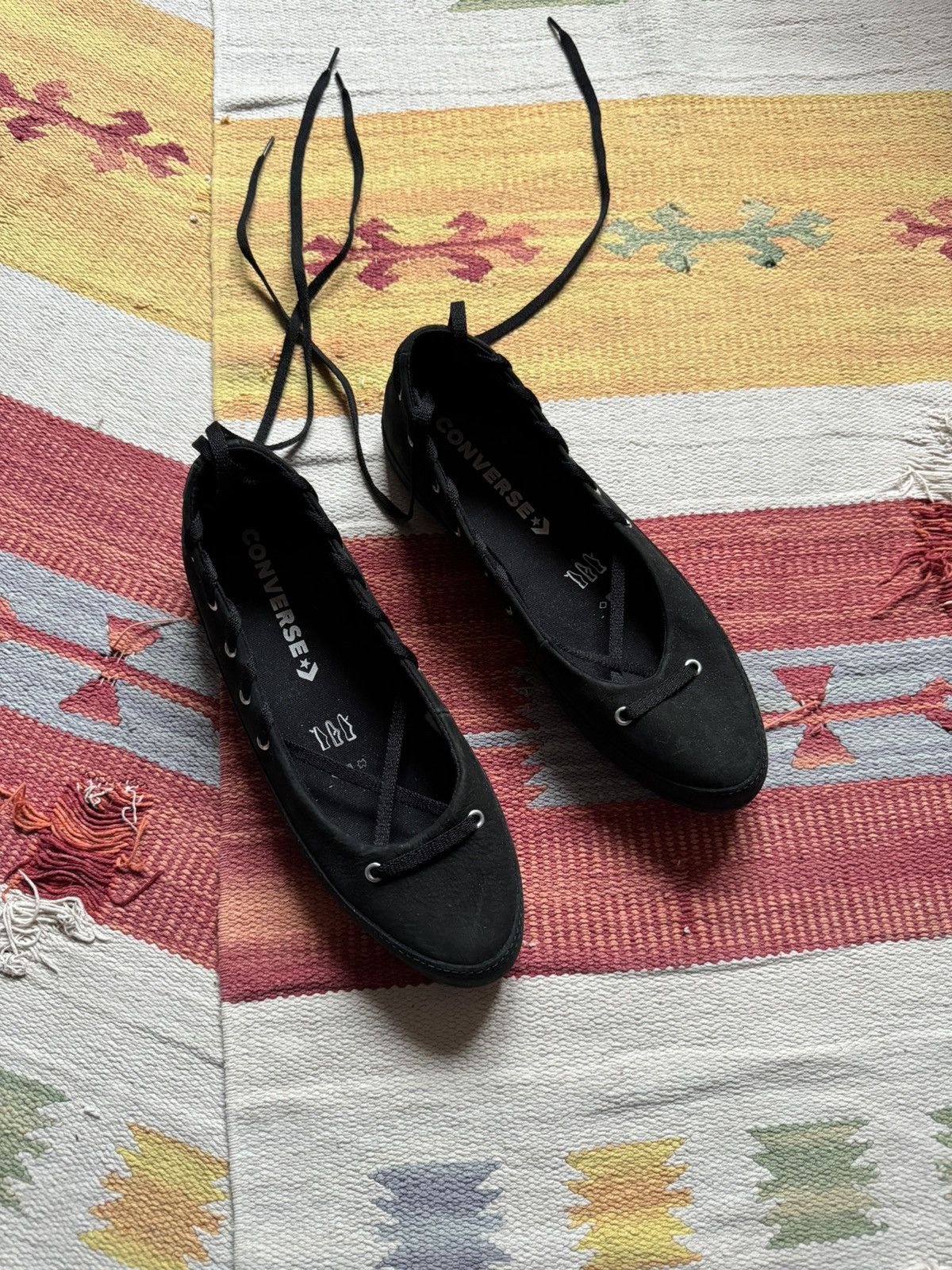 Converse Converse y2k Low Black Ballerina Ballet Flats Shoes Size US 7 / IT 37 - 1 Thumbnail