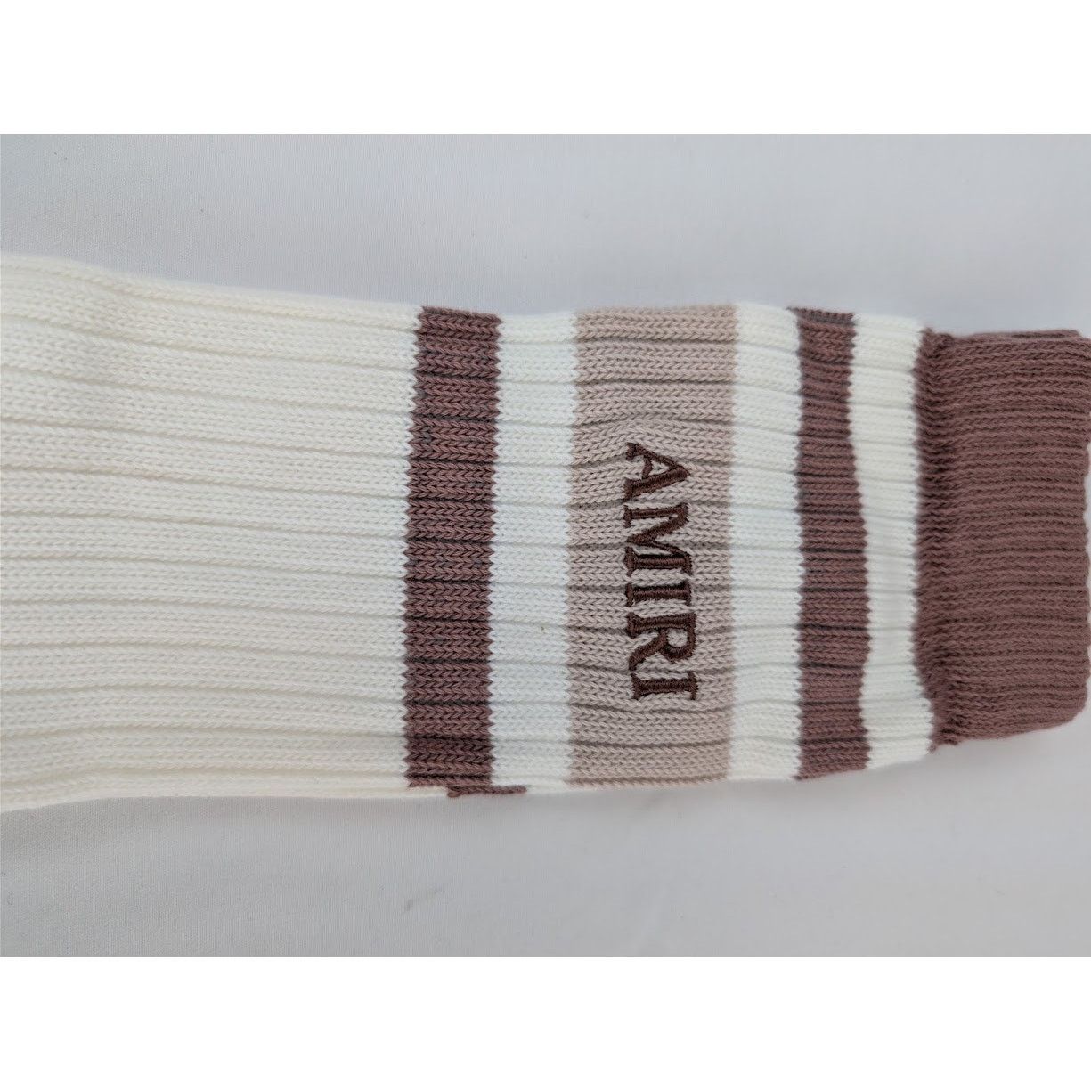 Amiri o1rshd1 Size: 41-42 / Stack Stripe Chunky Socks in Brown Size ONE SIZE - 6 Thumbnail
