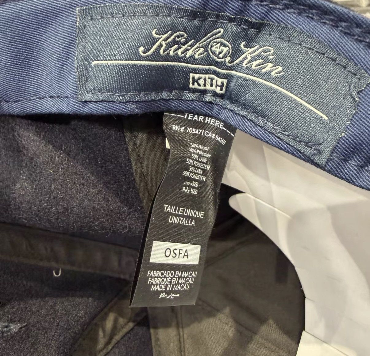 Kith 47 × Kith Vintage Embroidered Wool Baseball Cap J32 Size ONE SIZE - 6 Thumbnail