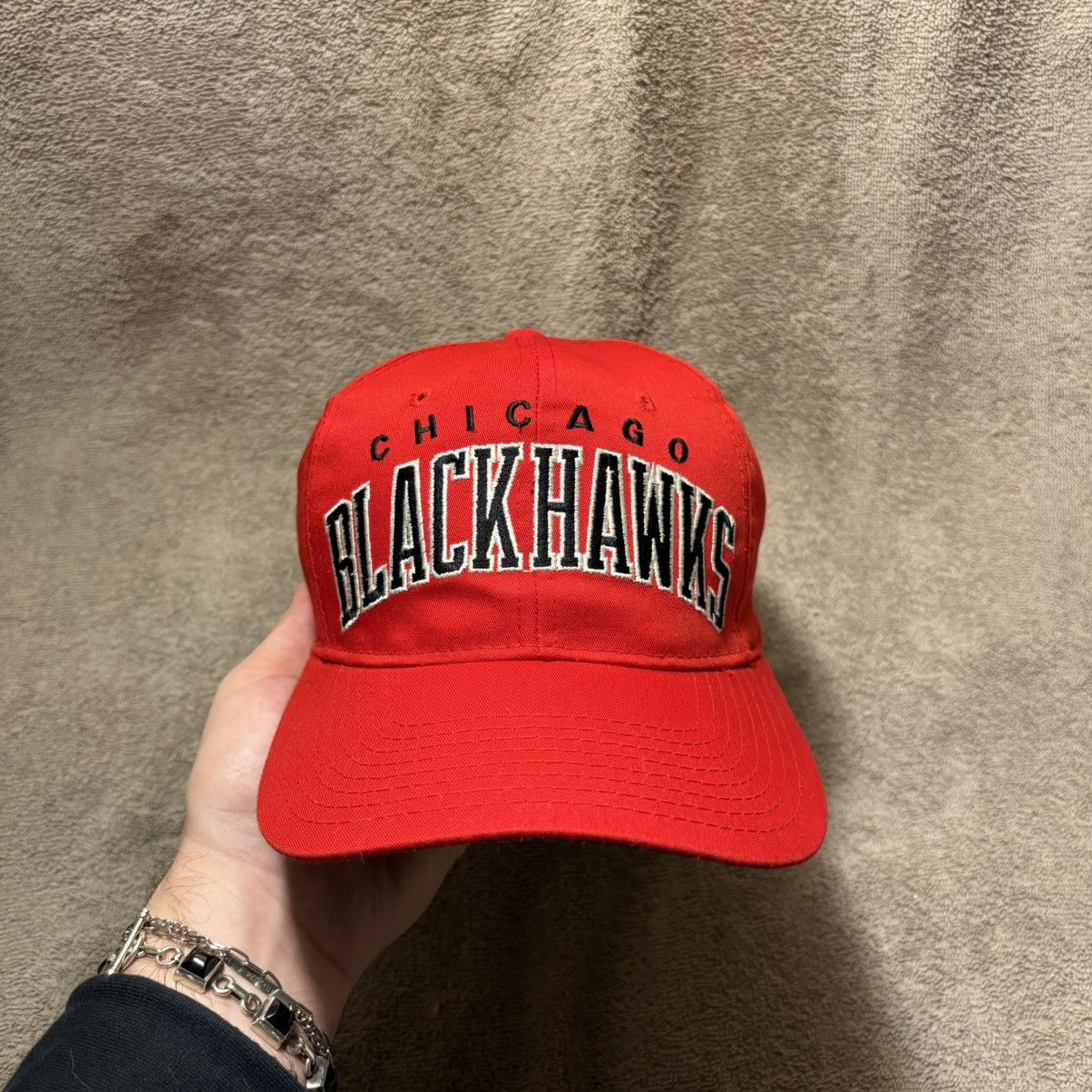 Starter Vintage 90s Chicago Blackhawks Starter Snapback Hat NHL Red Size ONE SIZE - 2 Thumbnail