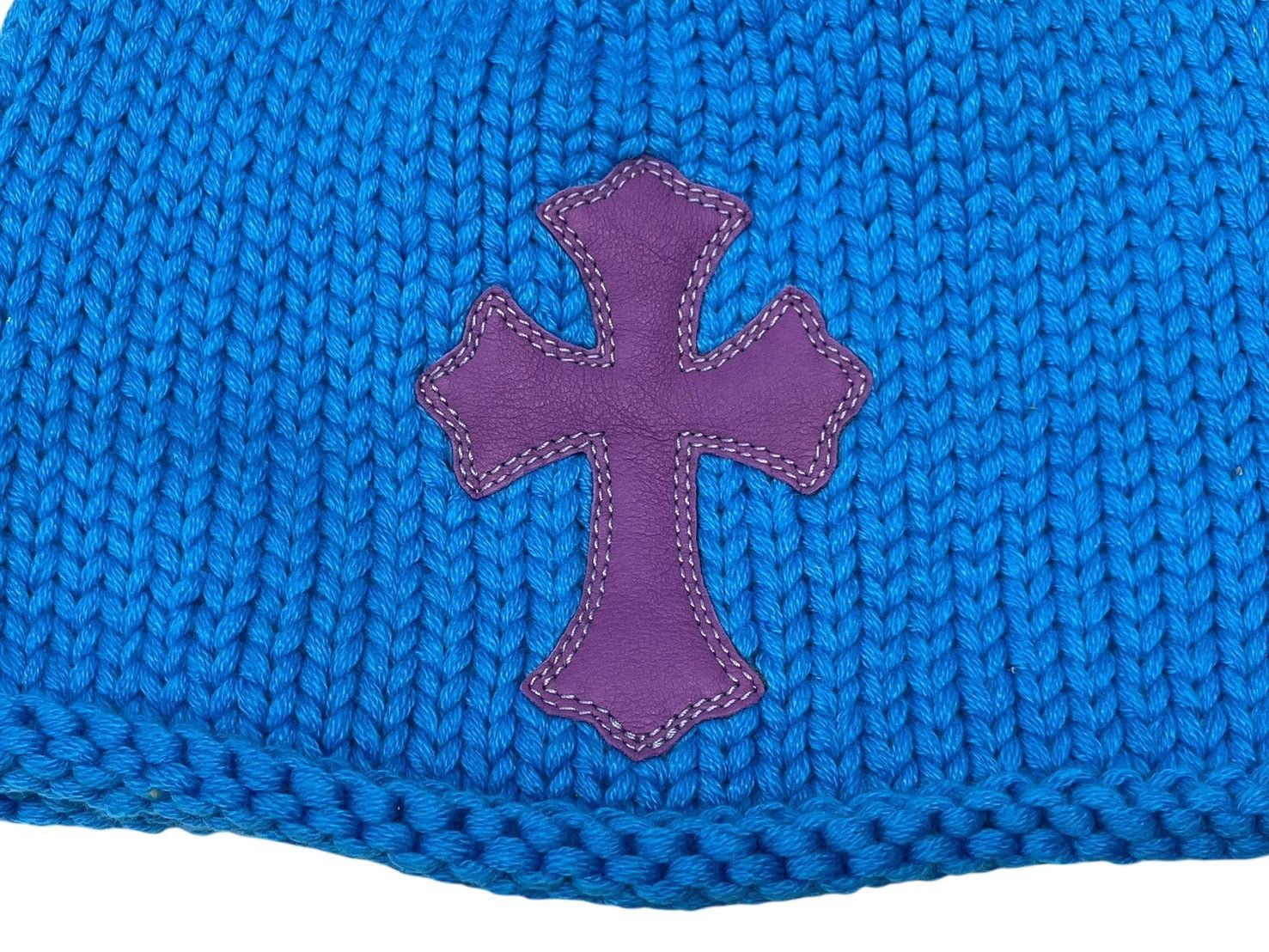 Chrome Hearts Chrome Hearts Cross Patch Knit Beanie Size ONE SIZE - 4 Thumbnail