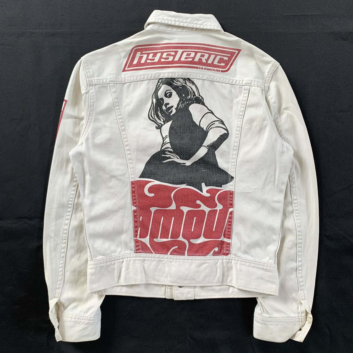 Hysteric Glamour Hysteric Glamour “Hysterics 666” White Denim Jacket Graphic Size US S / EU 44-46 / 1 - 1 Thumbnail