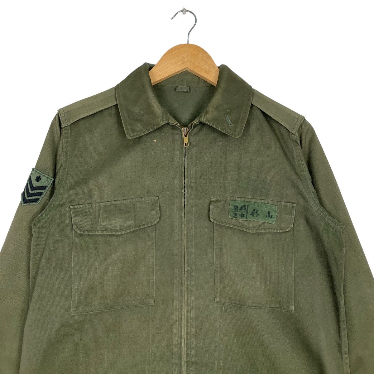 Vintage Vintage Military Army Olive Green Field Jacket #1014-C45 Size US M / EU 48-50 / 2 - 2 Thumbnail