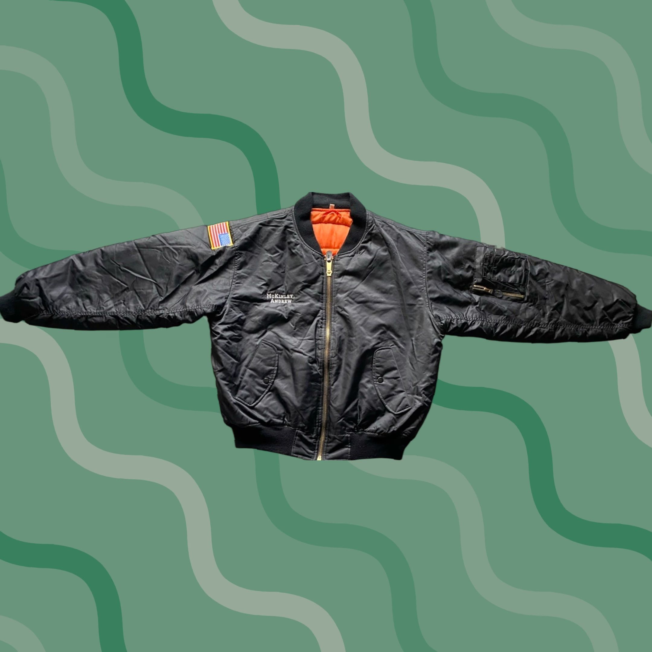 Rothco Rothco MA-1 Flight Flyers Jacket Black L Men’s Army Skull Flag United States Army National Nylon Jacket Size US L / EU 52-54 / 3 - 1 Thumbnail