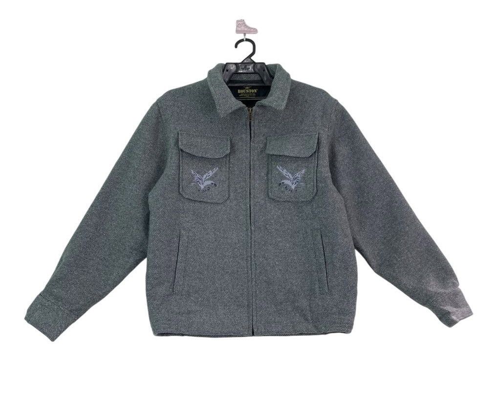 Japanese Brand HOUSTON chainstitch embroidered logo airbone squad jacket Size US M / EU 48-50 / 2 - 3 Thumbnail