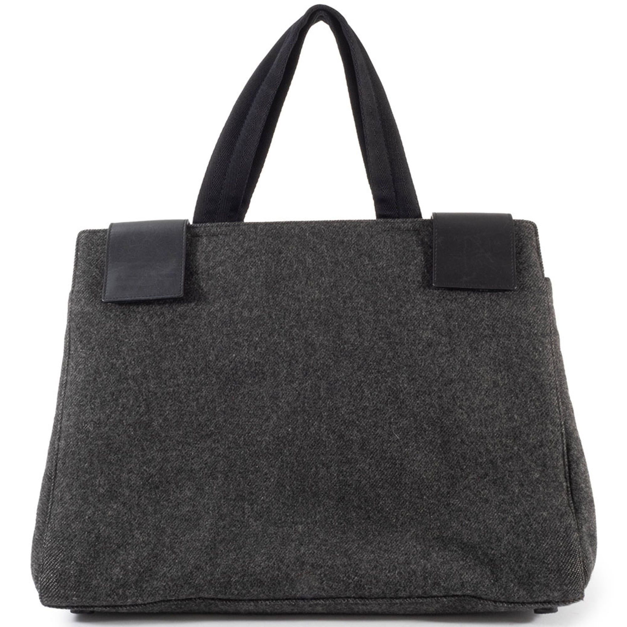 Prada Prada Felt Handbag, Wool/Leather, Gray, Women's, Two-Compartment, PRADA Size ONE SIZE - 1 Thumbnail