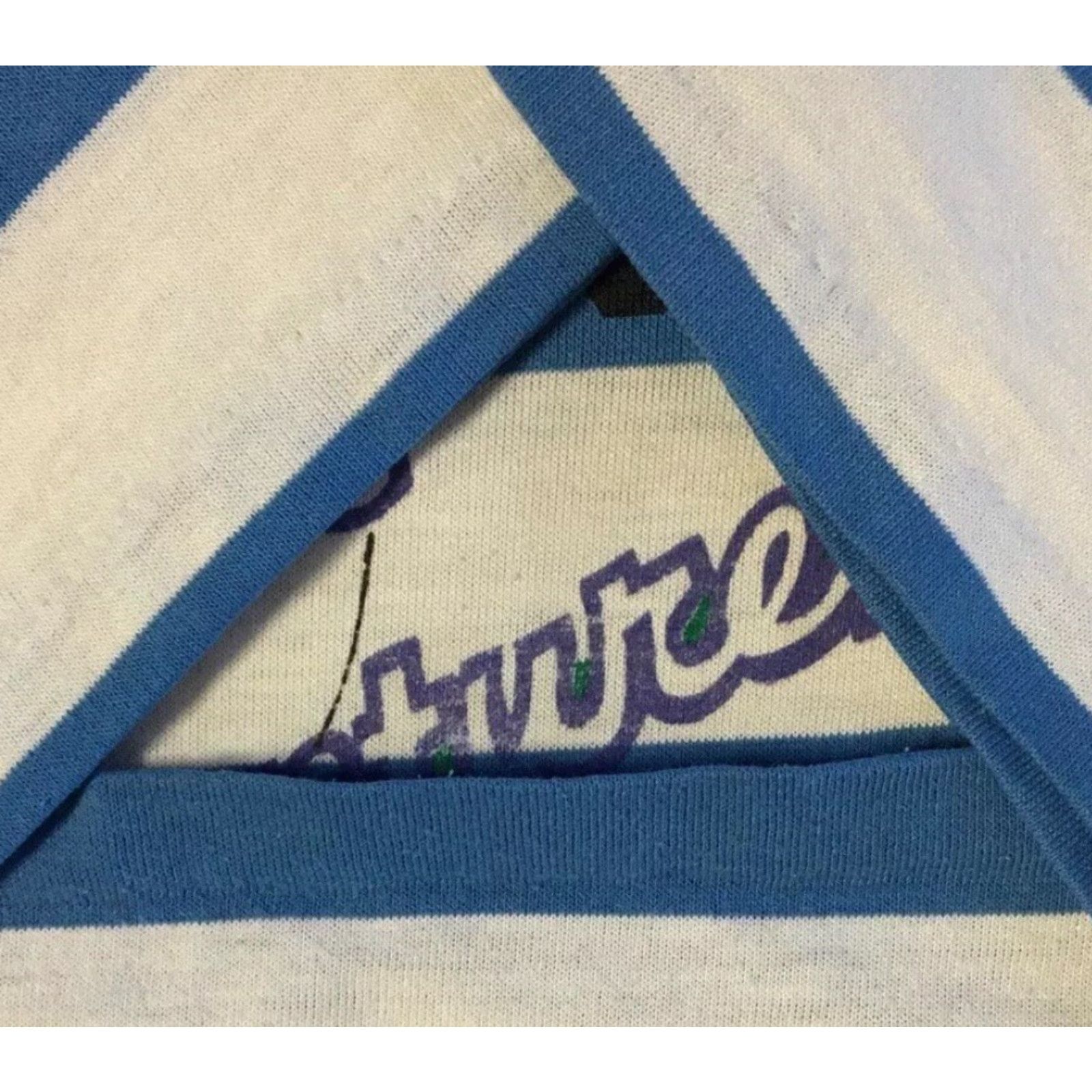 Vintage VINTAGE Mad River Whitewater Rafting Faded Striped Shirt L Blue/White Mens T-Shirt 80s 90s Grunge Beach Surf Skate Rock University USA Bar Size US L / EU 52-54 / 3 - 3 Thumbnail
