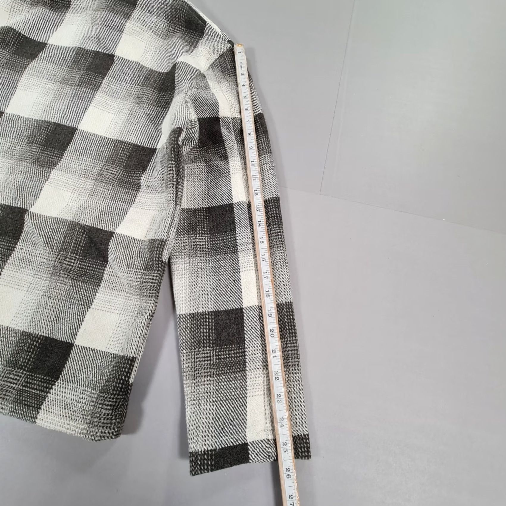 Folk Folk Jacket Shirt Overshirt Grey Medium Checkered Collared Shacket 3 Pocket Button Mens Size US M / EU 48-50 / 2 - 7 Thumbnail