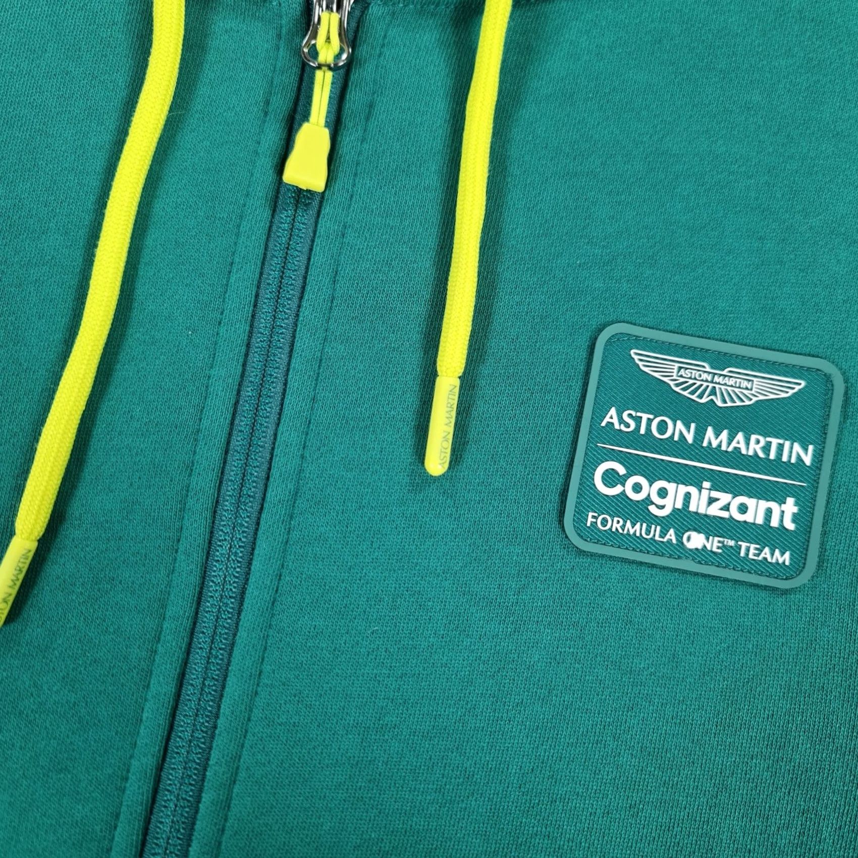 Vintage Aston Martin Mens Hoodie Green XS Logo Full Zip Hooded Pockets Sport Fleece Size US XS / EU 42 / 0 - 4 Thumbnail