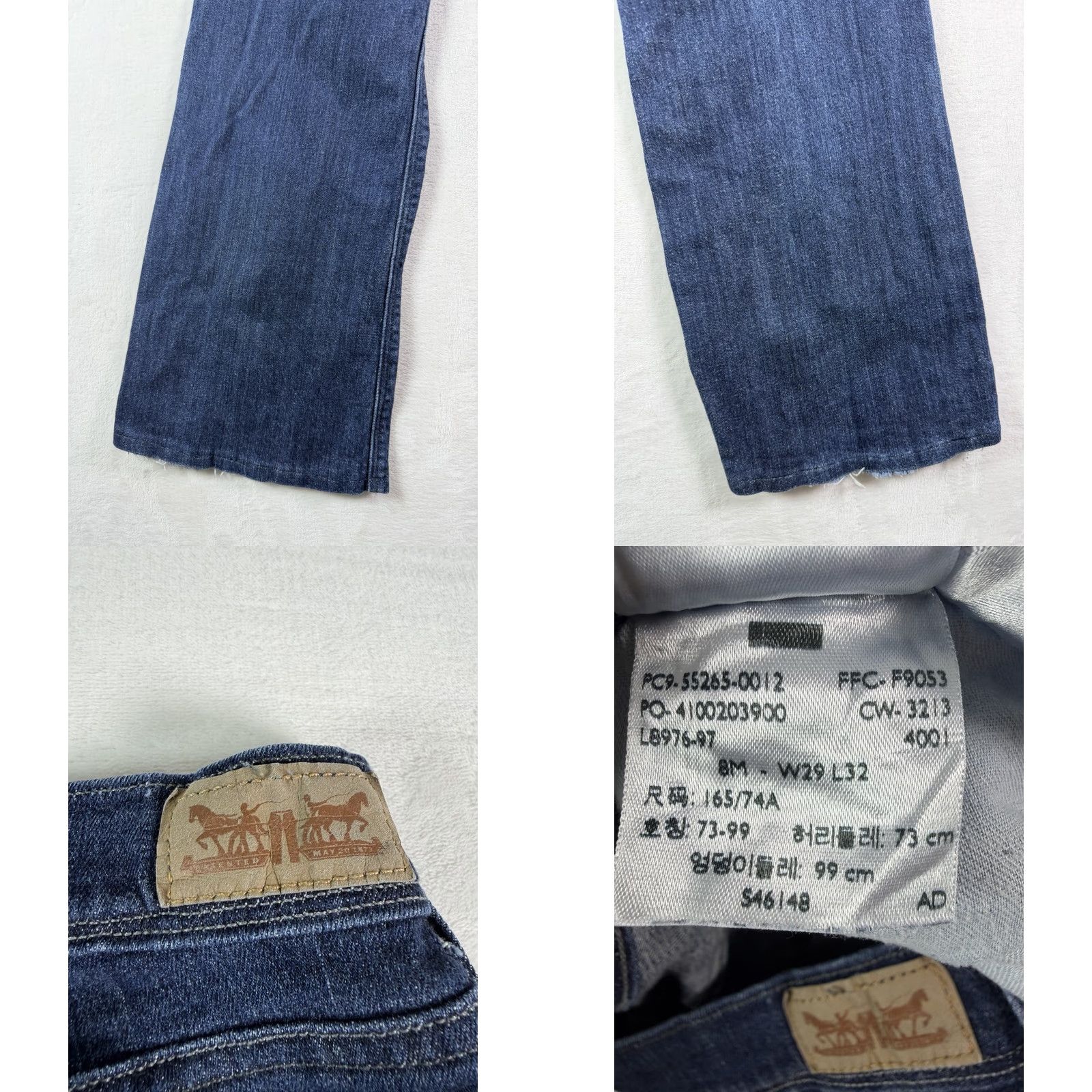 Levi's VINTAGE Levi’s 515 Jeans Bootcut Women Size 8 Regular Distressed Dark Blue Pockets 29x32 Mens/ Womens Size 30" / US 8 / IT 44 - 9 Thumbnail