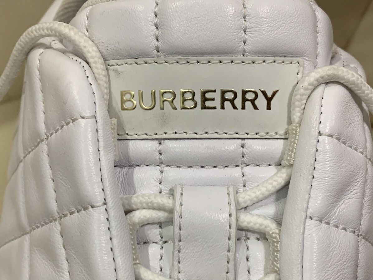Burberry BURBERRY AUXBURTON LEATHER QUILTED SNEAKERS Size US 12 / EU 45 - 3 Thumbnail