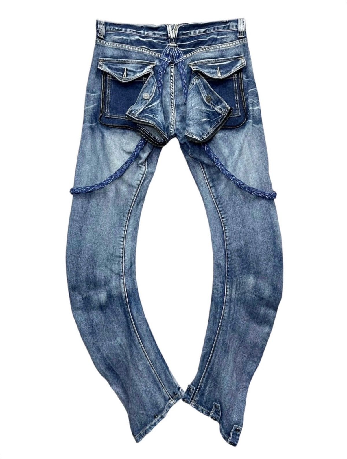 PPFM 🔥FYE🔥90’s PPFM Punk Curve Leg Custom Performance Jeans Size US 31 - 2 Thumbnail