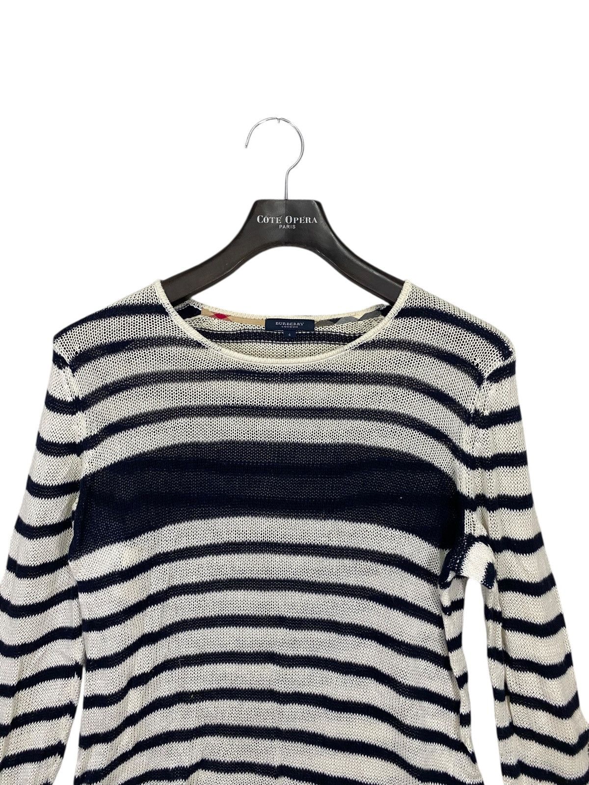 Burberry Vintage burberry london mesh sweater pullover size 4 Size L / US 10 / IT 46 - 4 Thumbnail