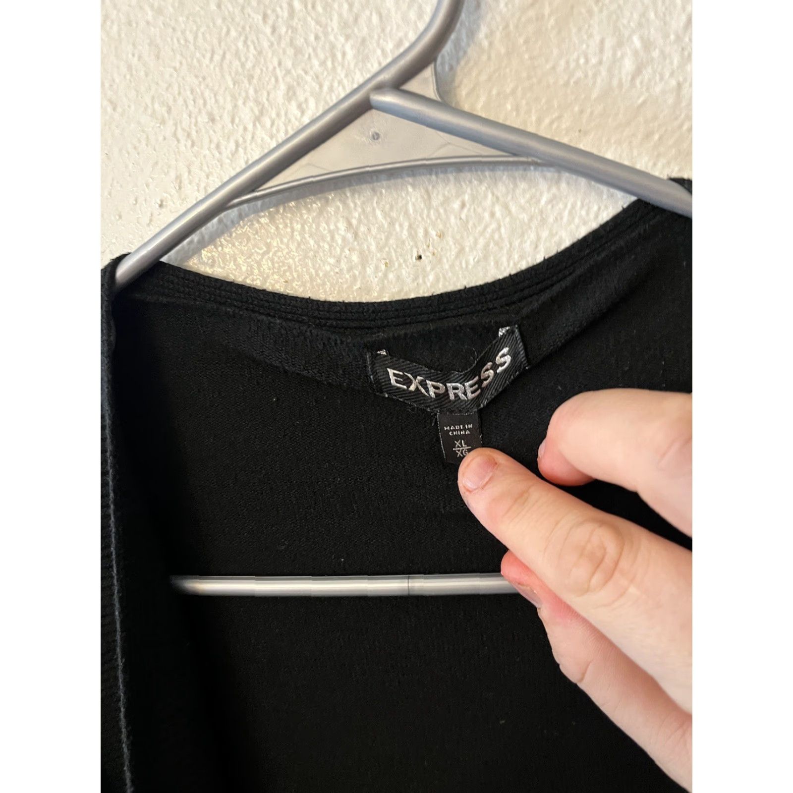 Express Women’s Express Black Solid Long Sleeve Open Cardigan Sweater Size XL Pockets Size XL / US 12-14 / IT 48-50 - 3 Thumbnail