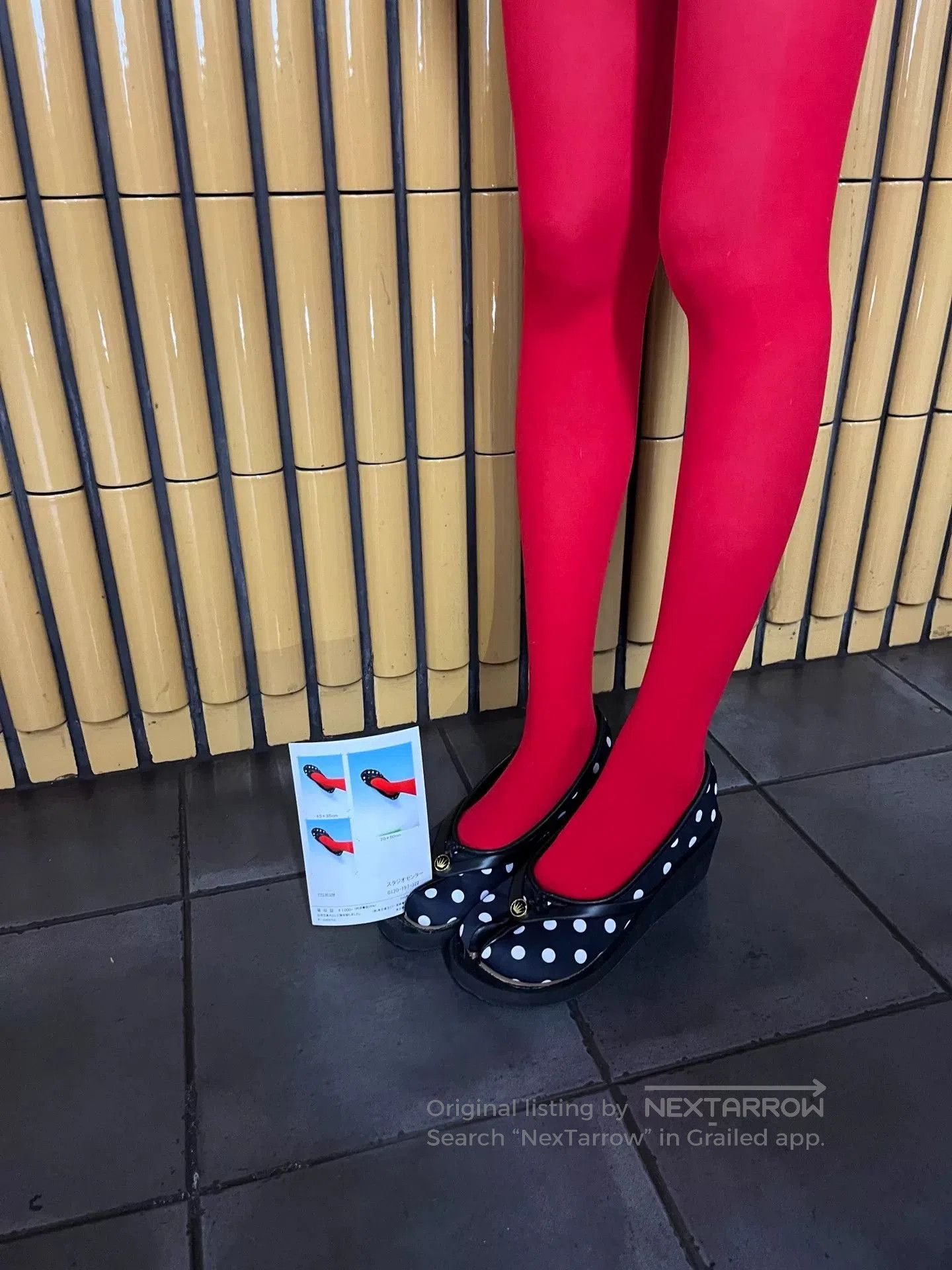 Vintage tabi flip-flops shoes with polka dots. Size US 5.5 / IT 35.5 - 3 Thumbnail