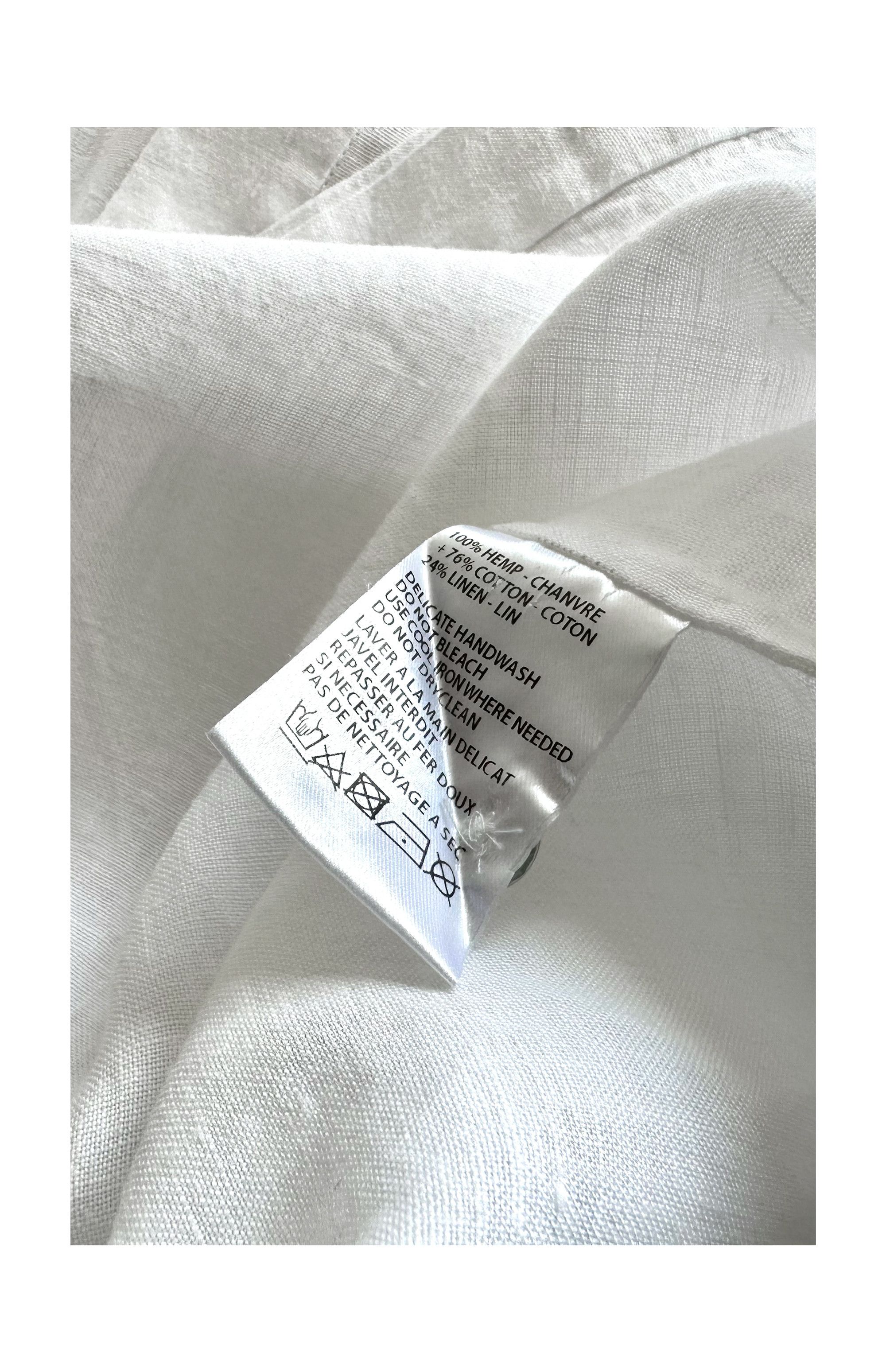Ann Demeulemeester SS17 Removable Strap Cuff Tuxedo Hemp Shirt Jacket | S Size US M / EU 48-50 / 2 - 5 Thumbnail