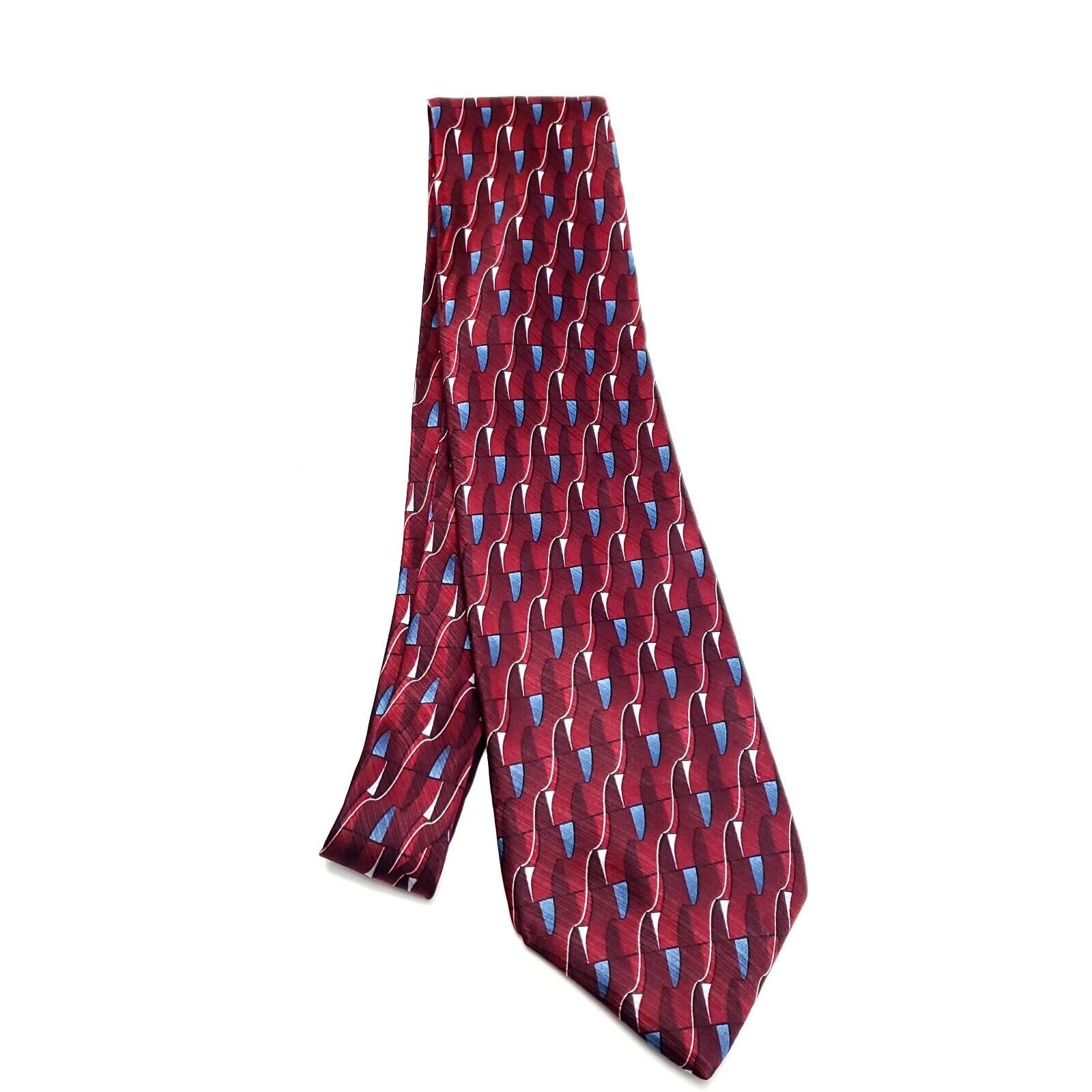 Arrow Arrow Red Silk Tie Woven Geometric Size ONE SIZE - 6 Thumbnail