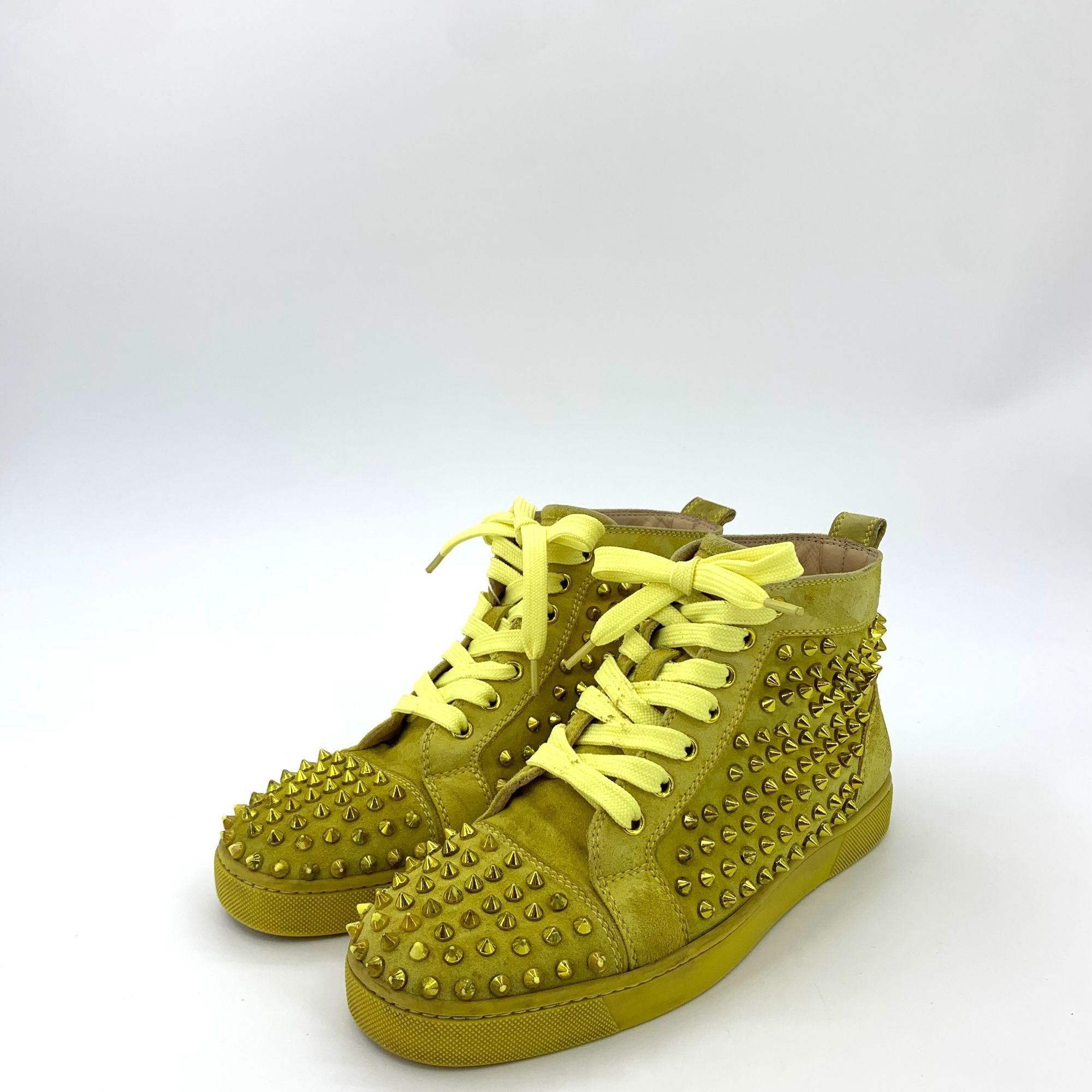 Christian Louboutin Christian Louboutin Blue Studded High-Top Lace-Up Sneakers ( Size US 10 / IT 40 - 1 Thumbnail