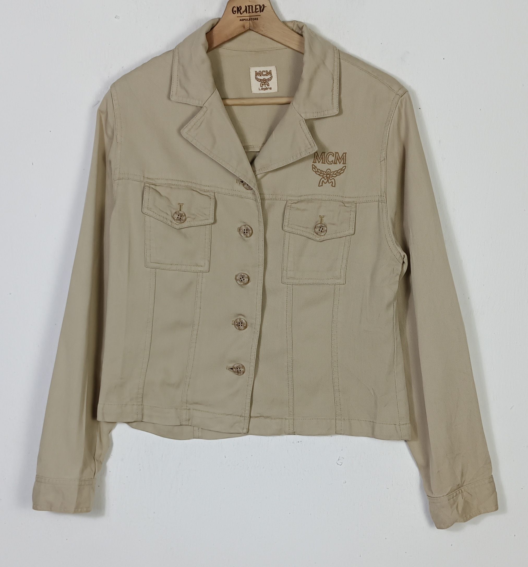 MCM MCM Legere Embroidered Logo Trucker Jacket Size M / US 6-8 / IT 42-44 - 1 Thumbnail