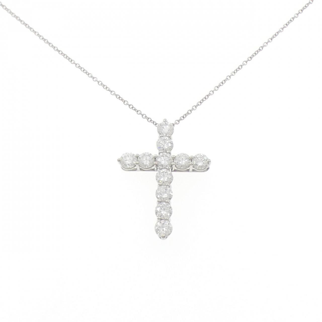 Tiffany & Co. Tiffany & Co. Tiffany & Co. Large Cross Platinum950 Diamond Necklace Precious Metal Necklace DUTY FREE for USA Size ONE SIZE - 1 Thumbnail