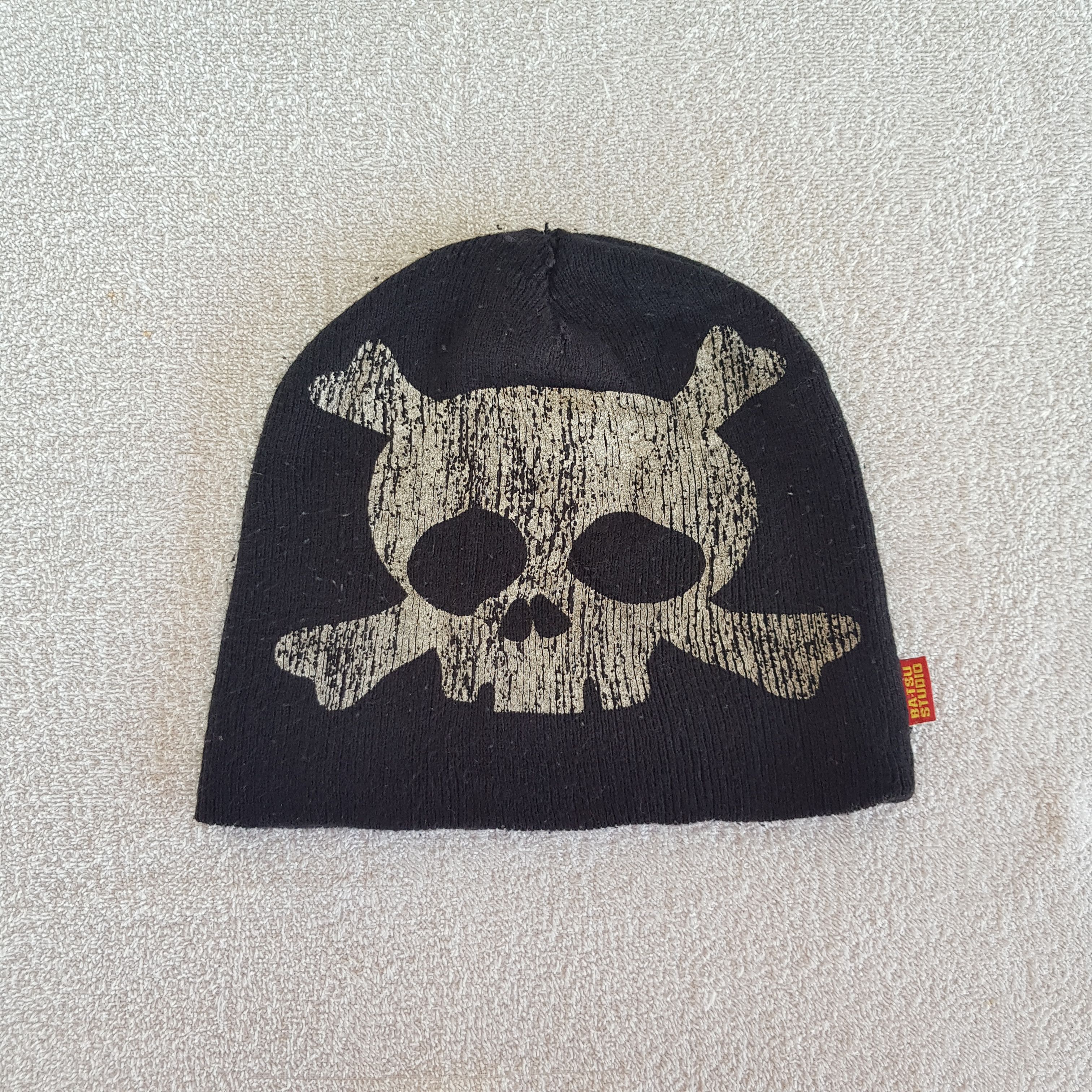Japanese Brand Vintage Y2K Skulls Beanie Batsu Japanese Snow Caps Hats. Size ONE SIZE - 5 Thumbnail
