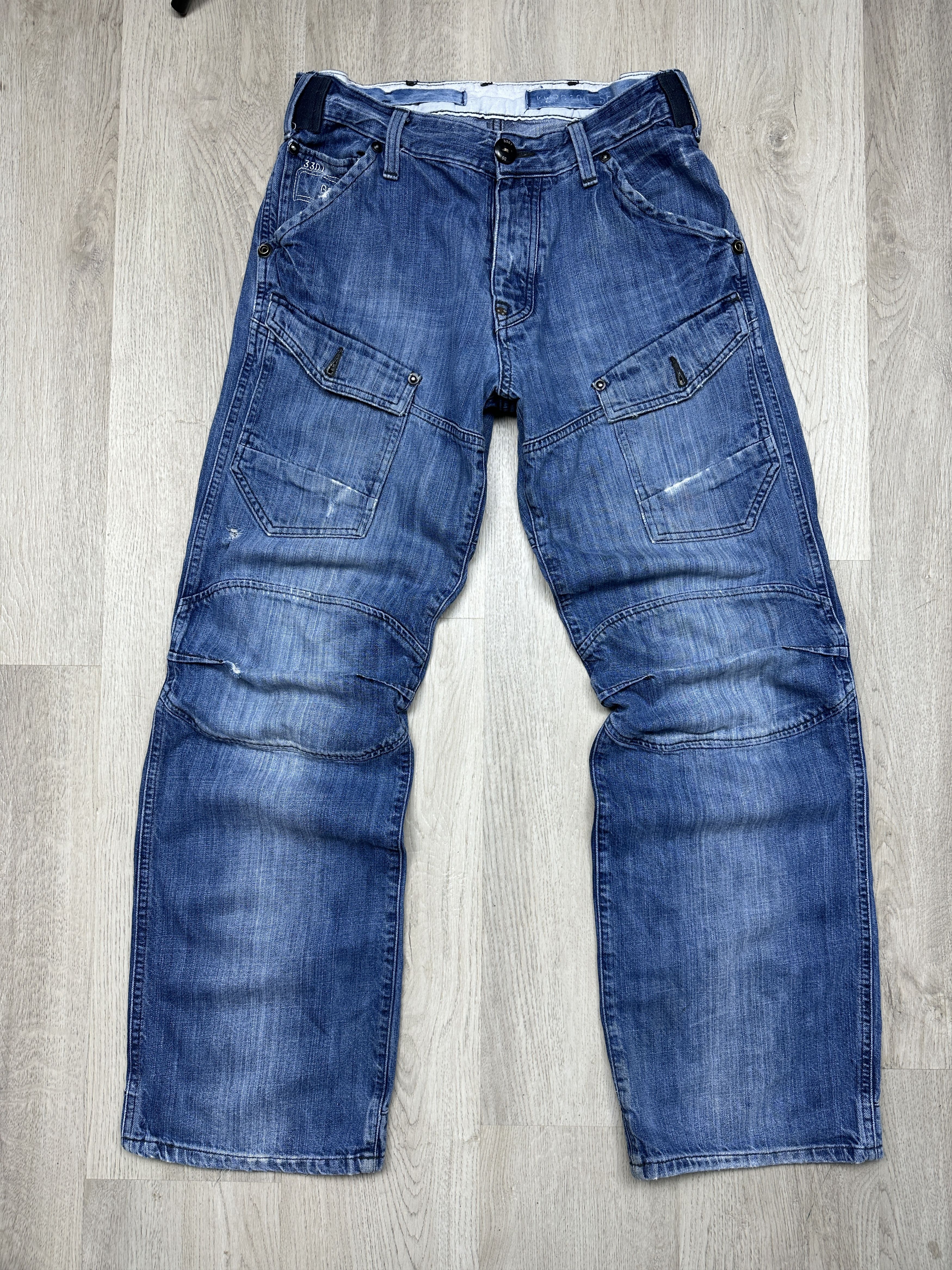 G-Star G Star Raw Mens Storm Elwood Denim Pants Jeans Double Knee Size US 31 - 1 Thumbnail
