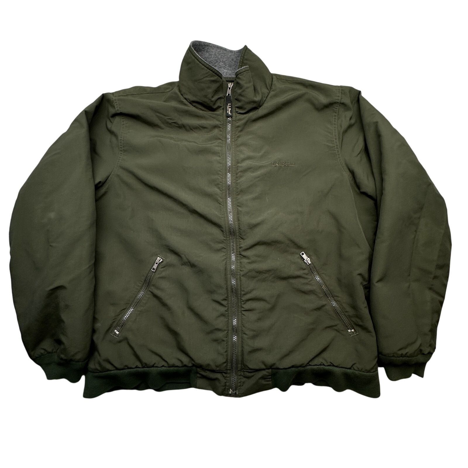 L.L. Bean LL Bean UF43 Fleece Lined Nylon Warm Up Bomber Jacket Large Size US L / EU 52-54 / 3 - 1 Thumbnail