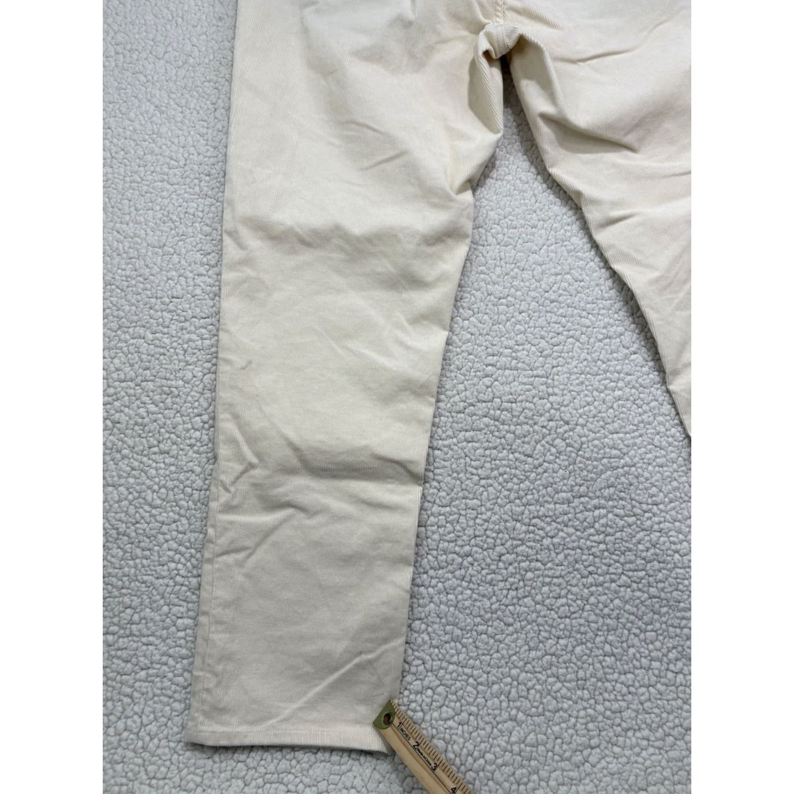 Bonobos Bonobos Pants Mens 34x30 Corduroy Ivory Cotton Stretch Slim Straight Leg Chino 90s Preppy Size US 34 / EU 50 - 7 Thumbnail