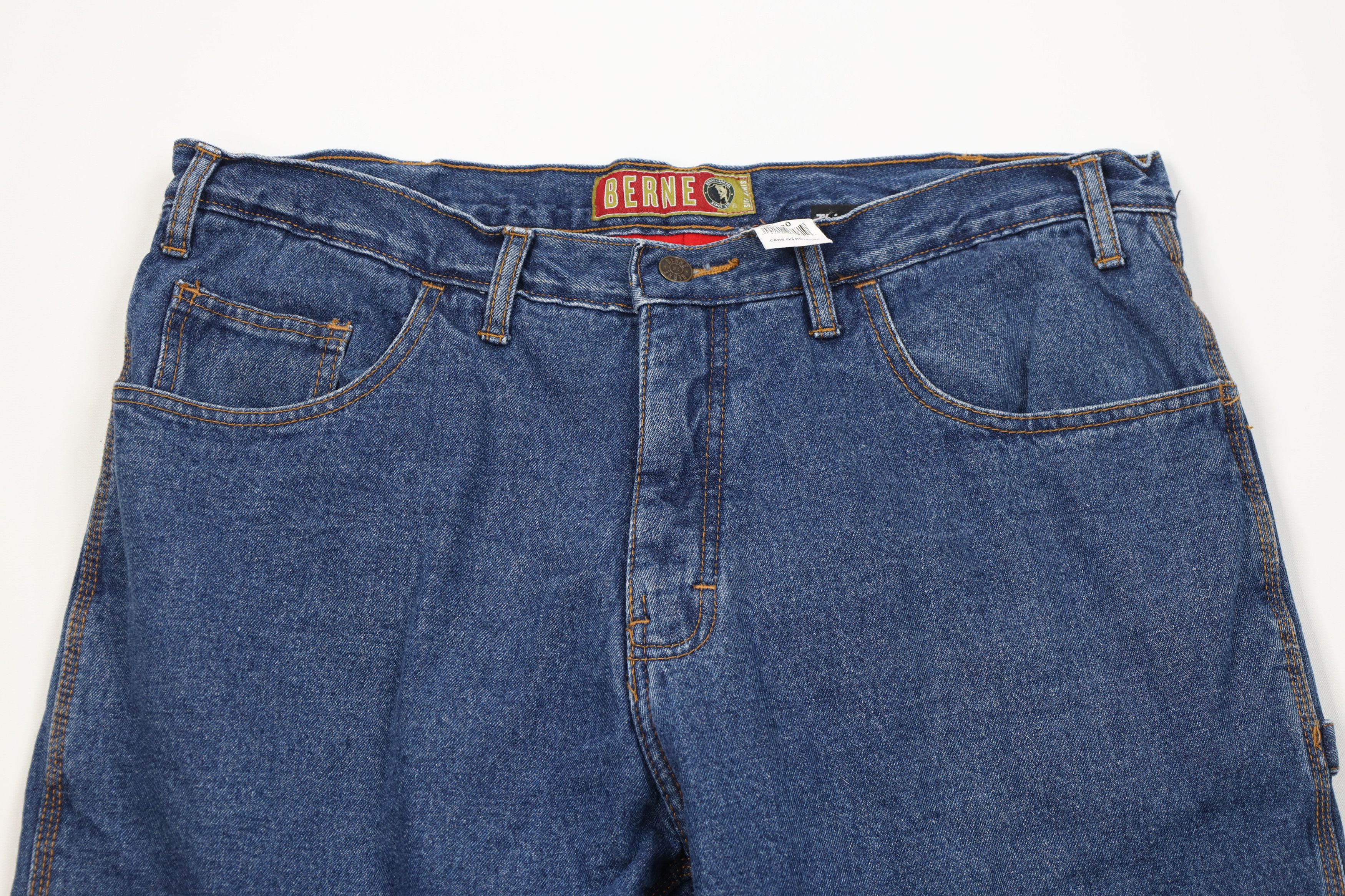 Vintage Vintage Y2K Streetwear Lined Wide Leg Dungaree Denim Jeans Size US 36 / EU 52 - 3 Thumbnail