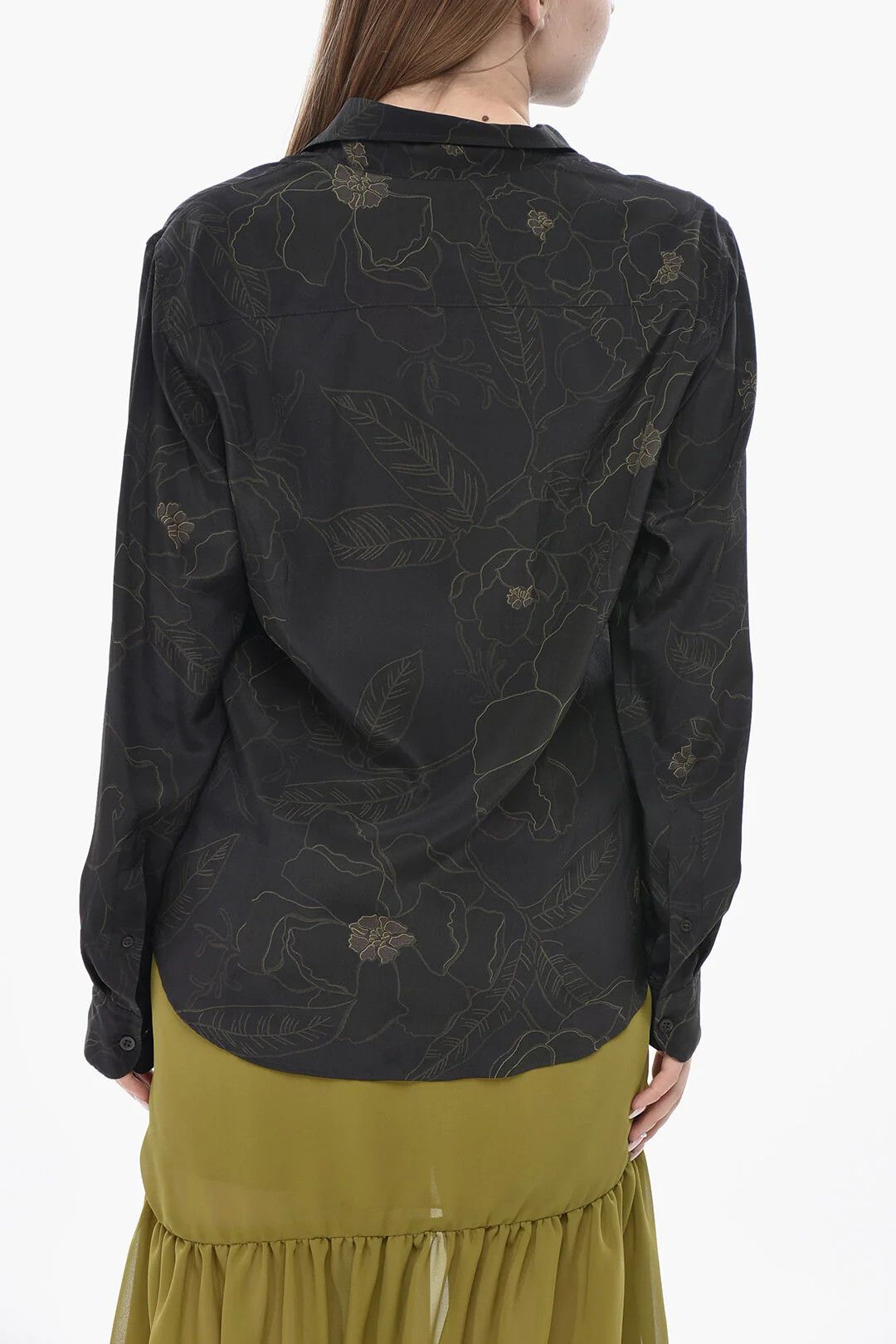 Dries Van Noten og1mm0426 Silk Blouse in Black Size M / US 6-8 / IT 42-44 - 2 Thumbnail