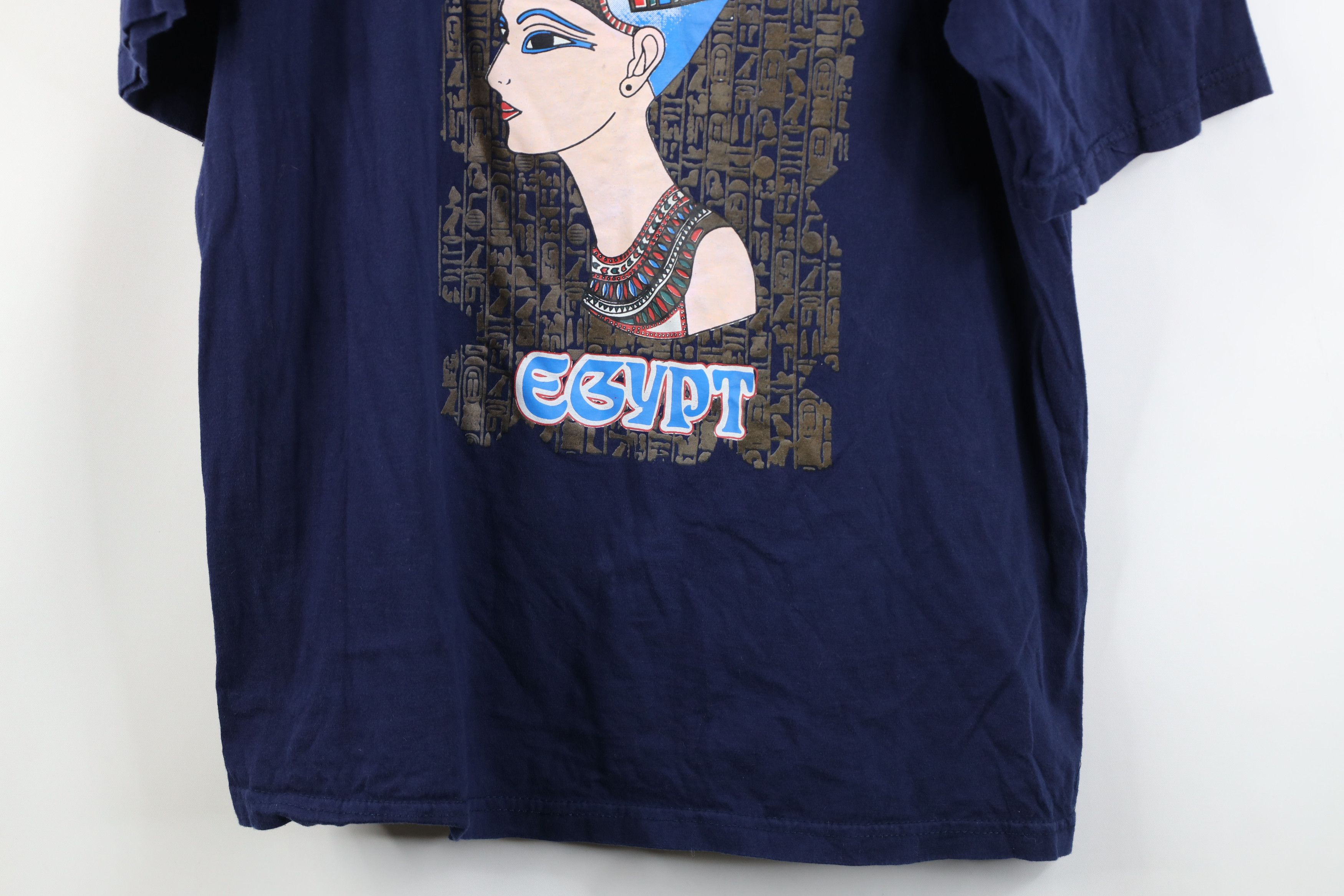 Vintage Vintage 90s Y2K Streetwear Cleopatra Queen T-Shirt Blue Size M / US 6-8 / IT 42-44 - 3 Thumbnail