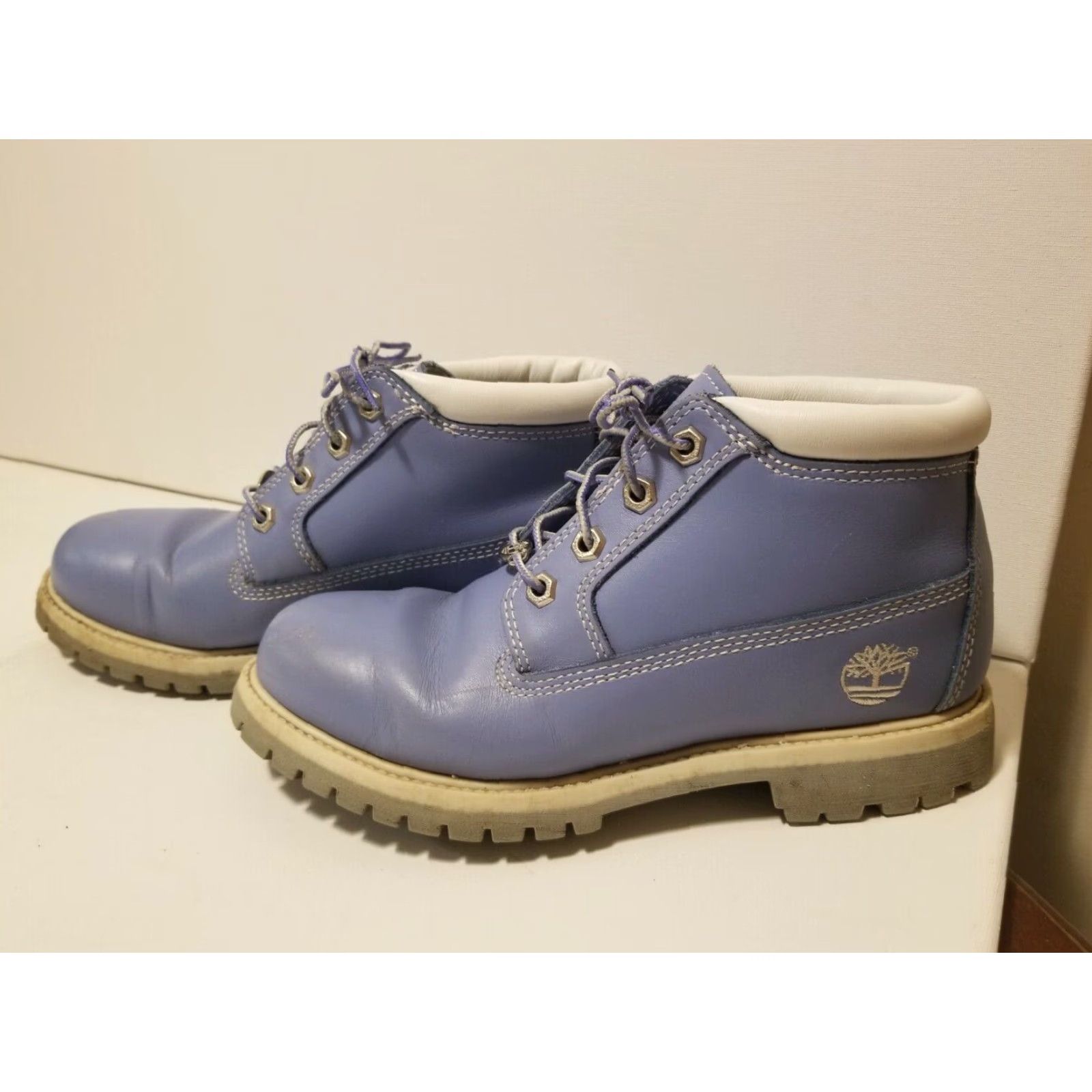 Timberland Timberland Leather Nellie Ankle Boots Womens 7.5 Blue Waterproof Casual Workwear Chunky Heel Size US 7.5 / IT 37.5 - 3 Thumbnail