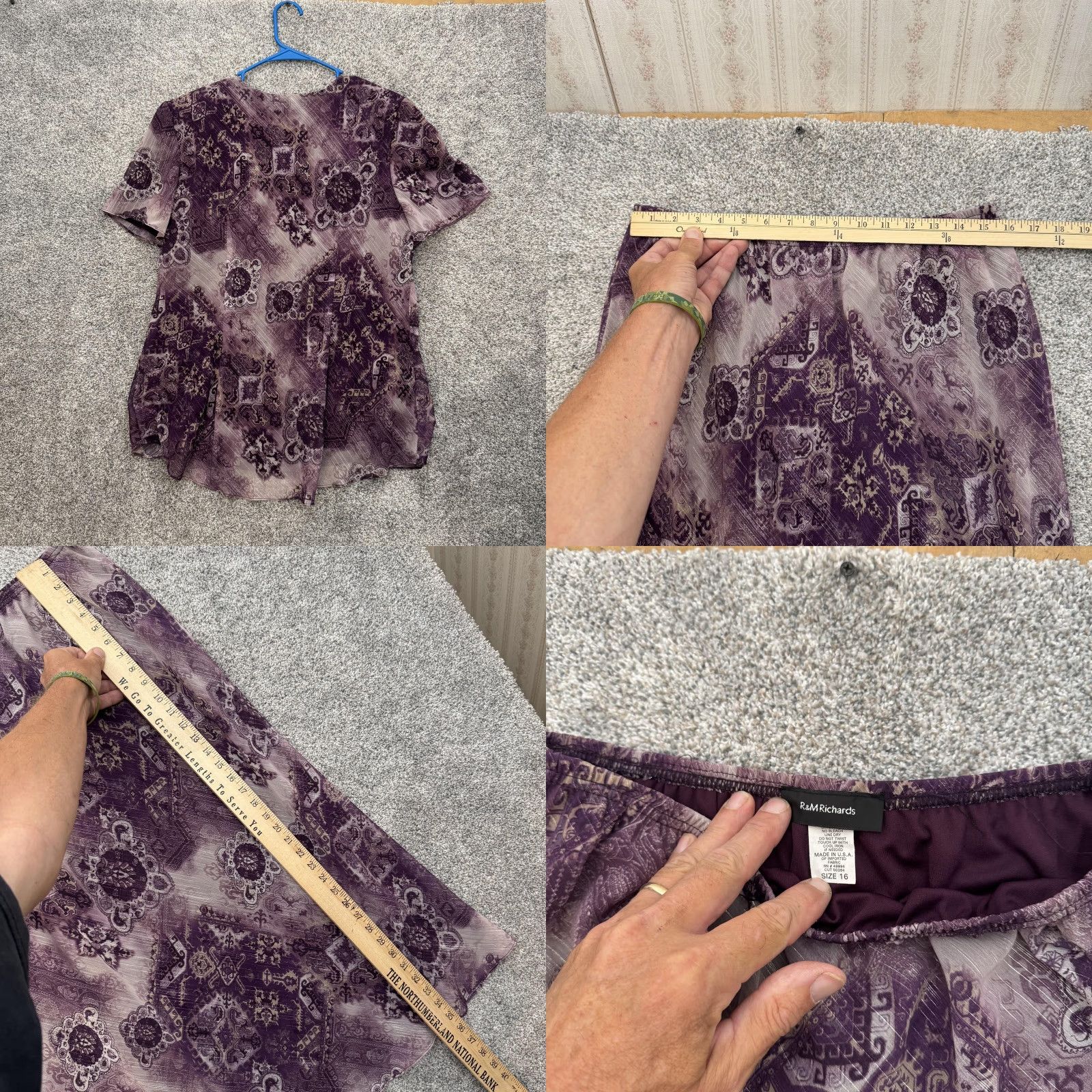 Vintage VINTAGE Y2K R&M Richards Skirt Set 16 Sheer Lined Boho Whimsigoth Evening Wear Size 38" / US 16 / IT 52 - 8 Thumbnail