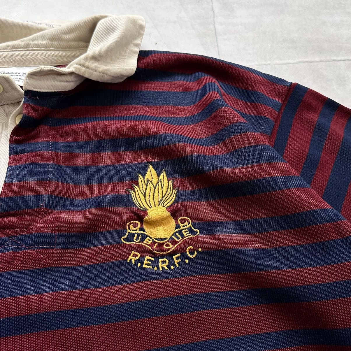 Canterbury of New Zealand 80s Vintage Royal Engineers RFC England Rugby Shirt Ubique Size US XL / EU 56 / 4 - 3 Thumbnail