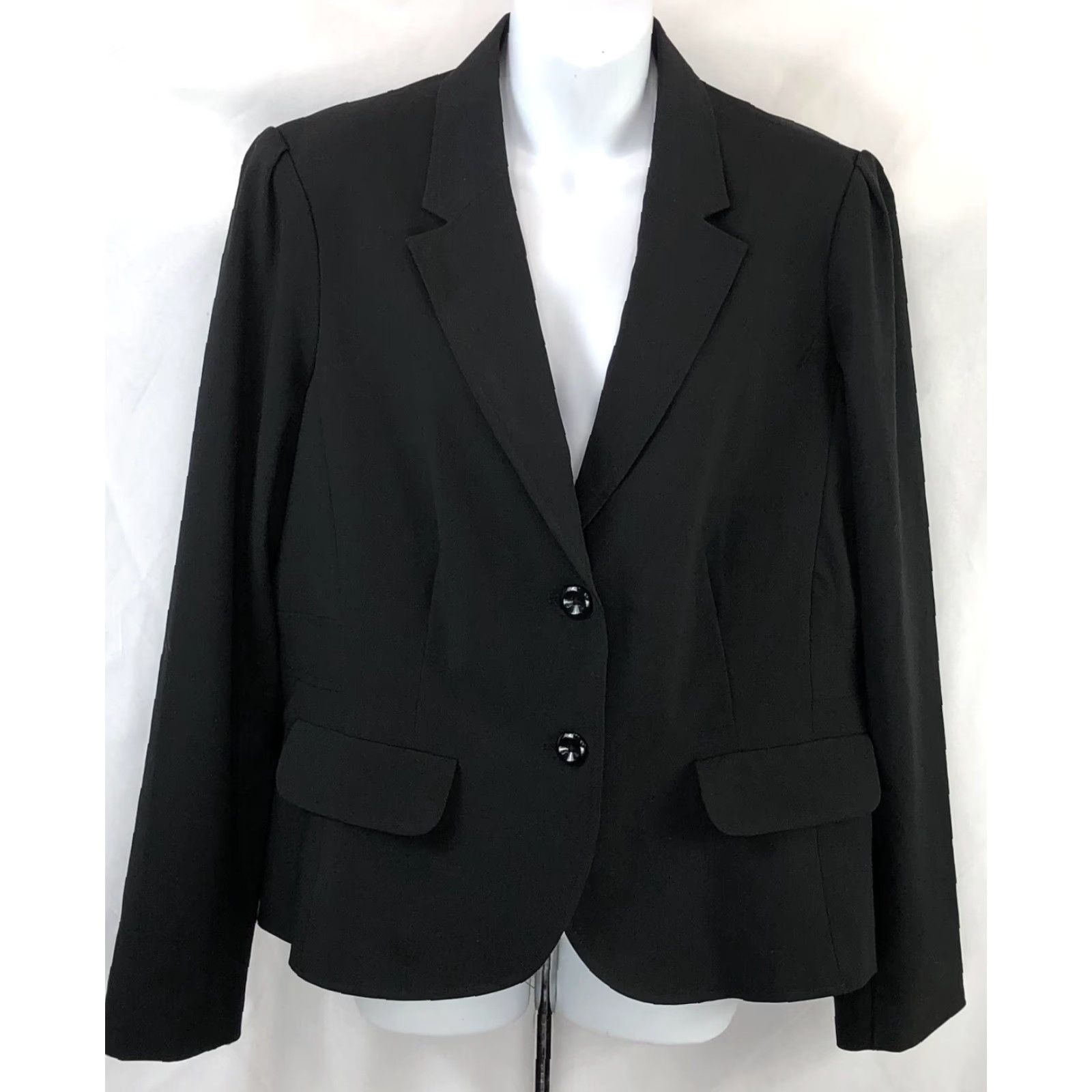 George NWT George Blazer Jacket Women 16 Blk 2 Button Double Vent Lined Career Capsule Work Size XXL / US 16-18 / IT 52-54 - 5 Thumbnail