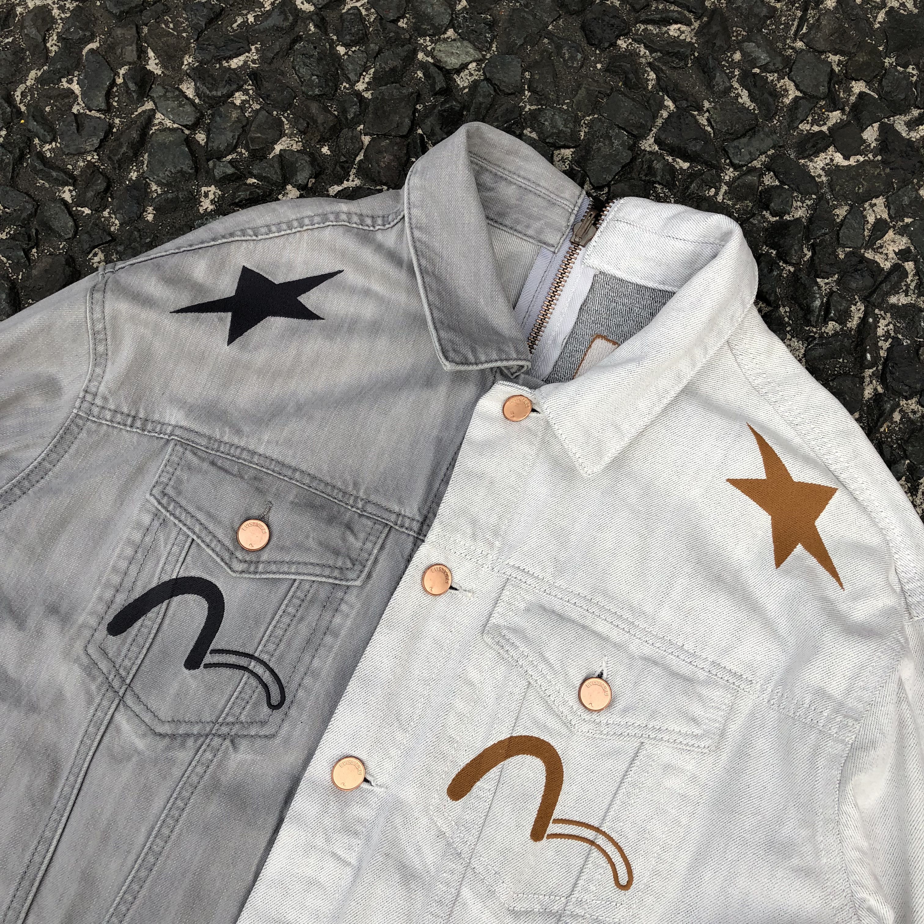 Evisu Evisu Kuro Seagull Split Denim Jacket Size US L / EU 52-54 / 3 - 2 Thumbnail