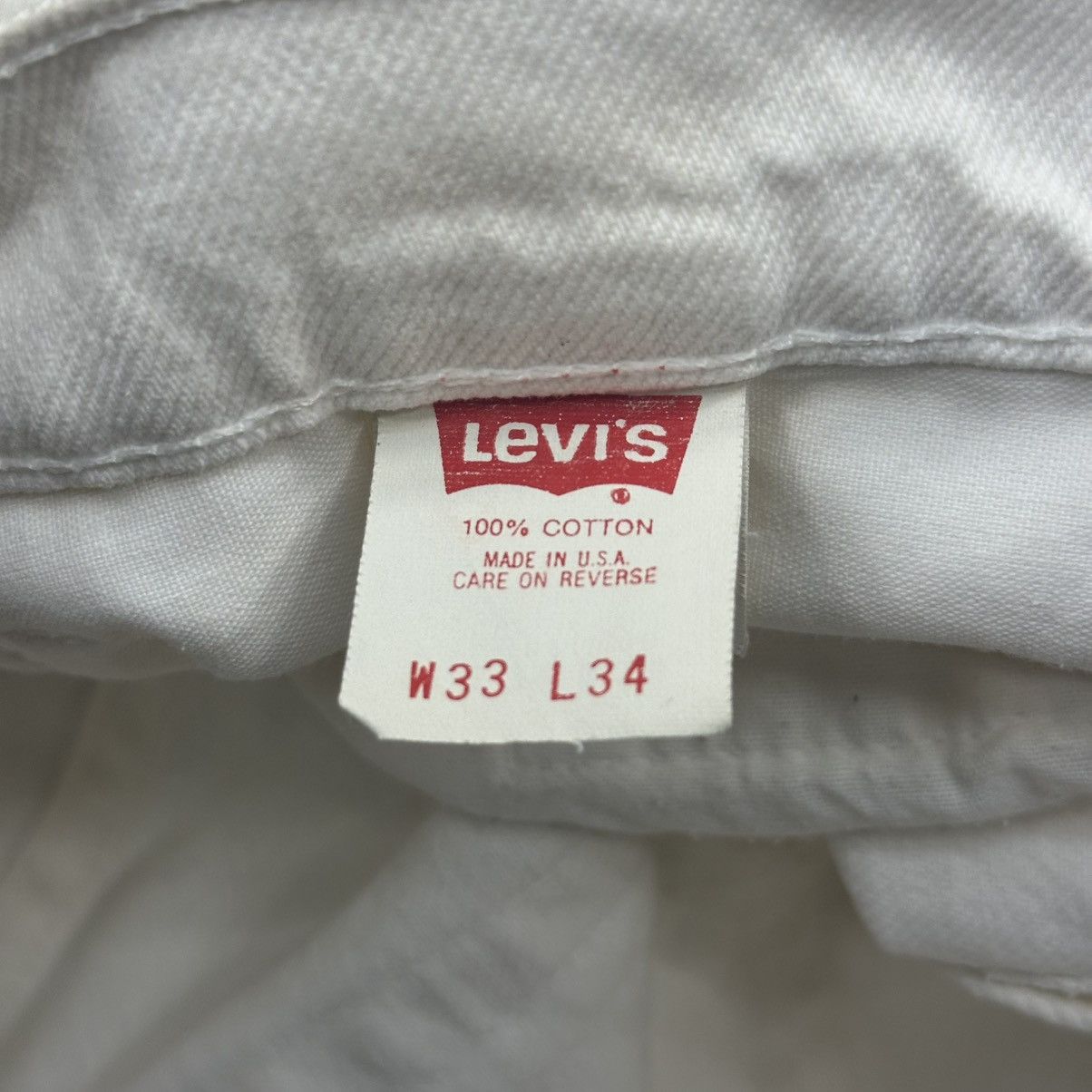 Levi's Vintage 1993 Levis 510-02 Button 525 White Jeans Size US 33 - 11 Thumbnail