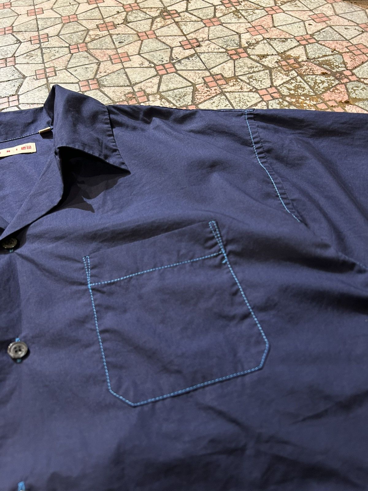 Marni × Uniqlo Uniqlo Marni Button Up Open Collar Shirt Size US L / EU 52-54 / 3 - 5 Thumbnail
