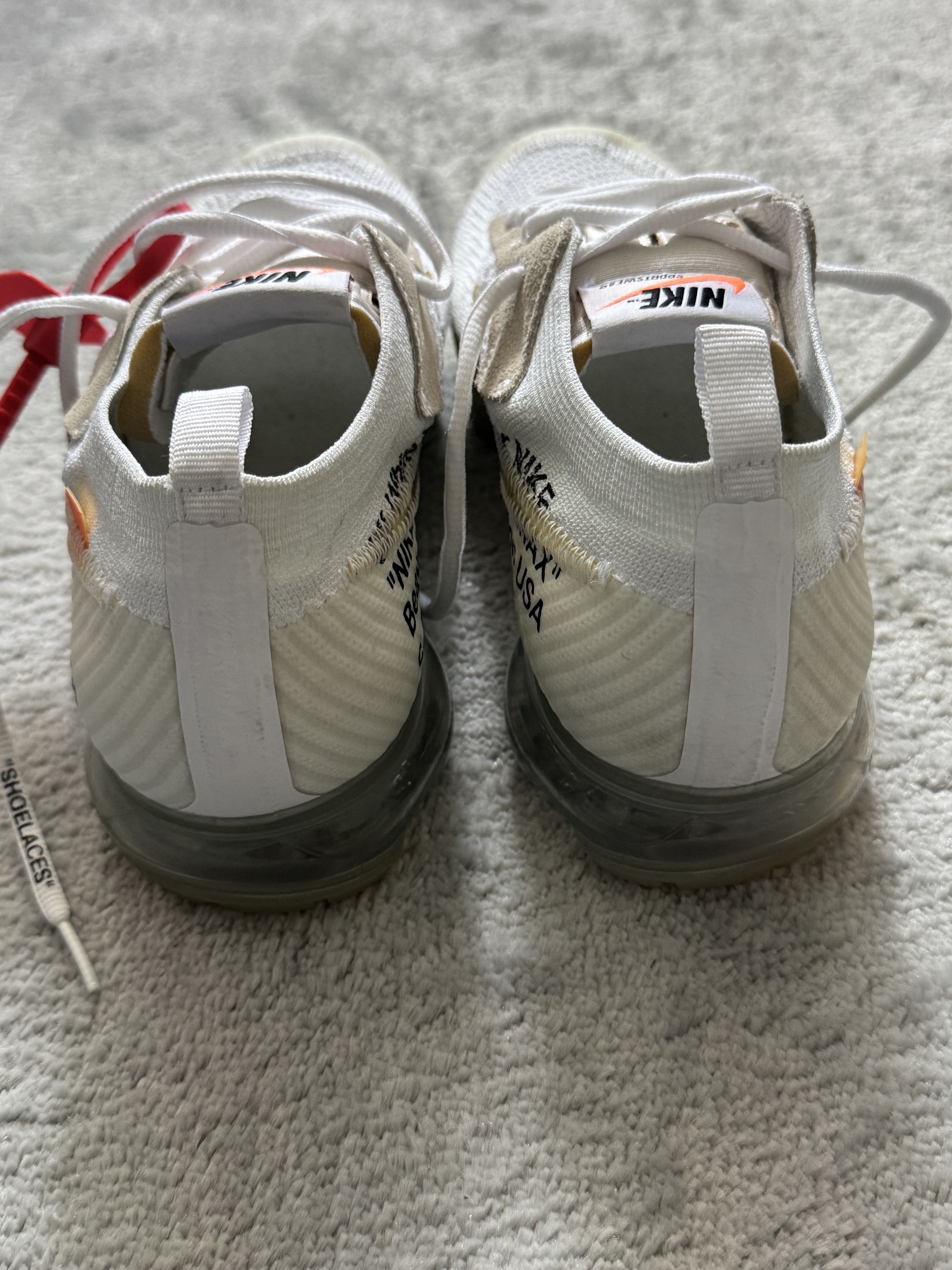 Virgil Abloh -Nike OFF WHITE- VAPORMAX PART 2 WHITE (10.5) Size US 10.5 / EU 43-44 - 6 Thumbnail