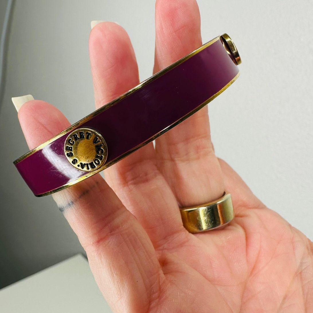 Victoria's Secret Victoria's Secret Purple & Gold Bangle Monogram Bracelet Size ONE SIZE - 15 Thumbnail