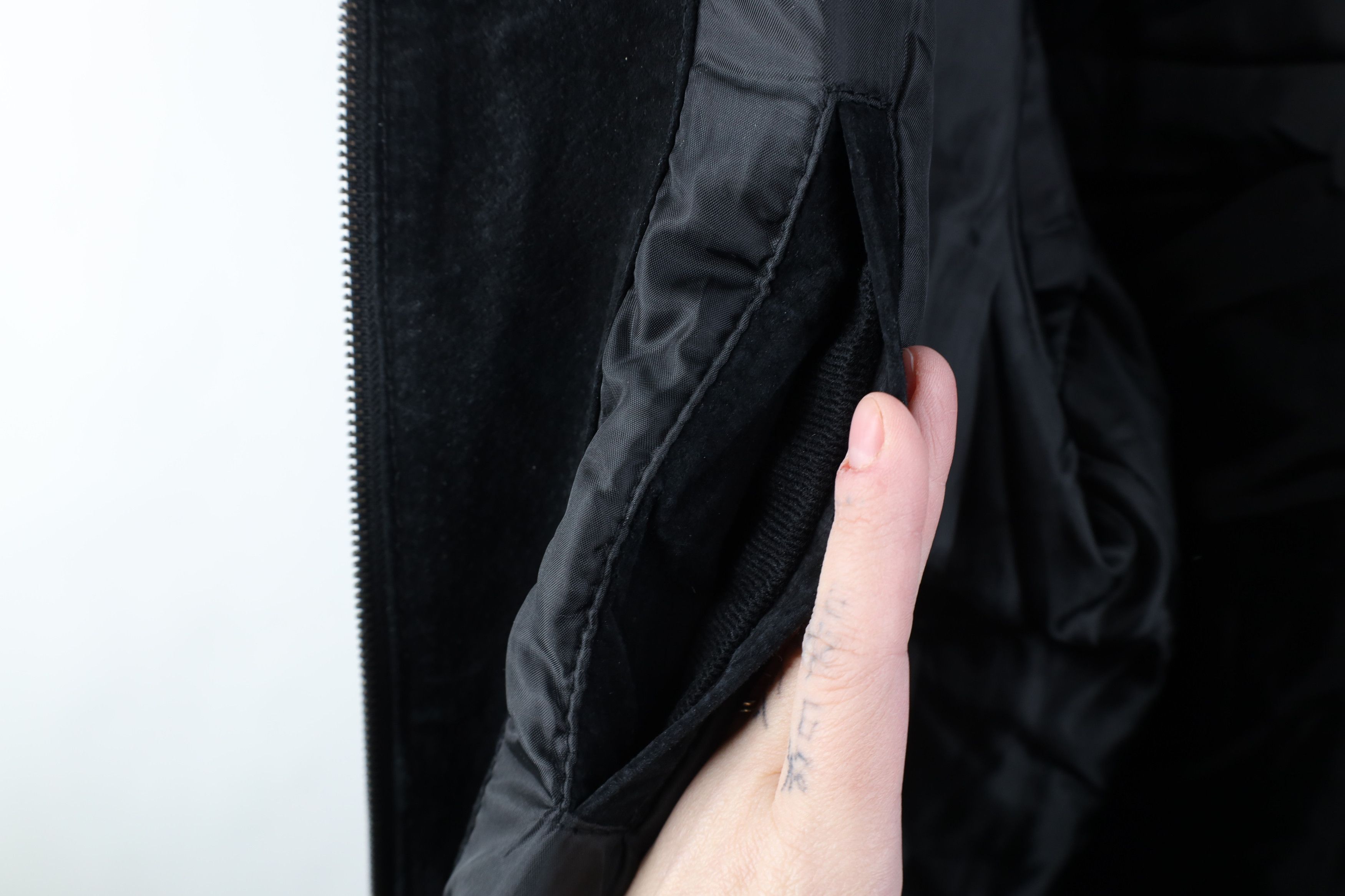 Vintage Vintage 90s Streetwear Suede Leather Bomber Jacket Black Size US XXL / EU 58 / 5 - 14 Thumbnail