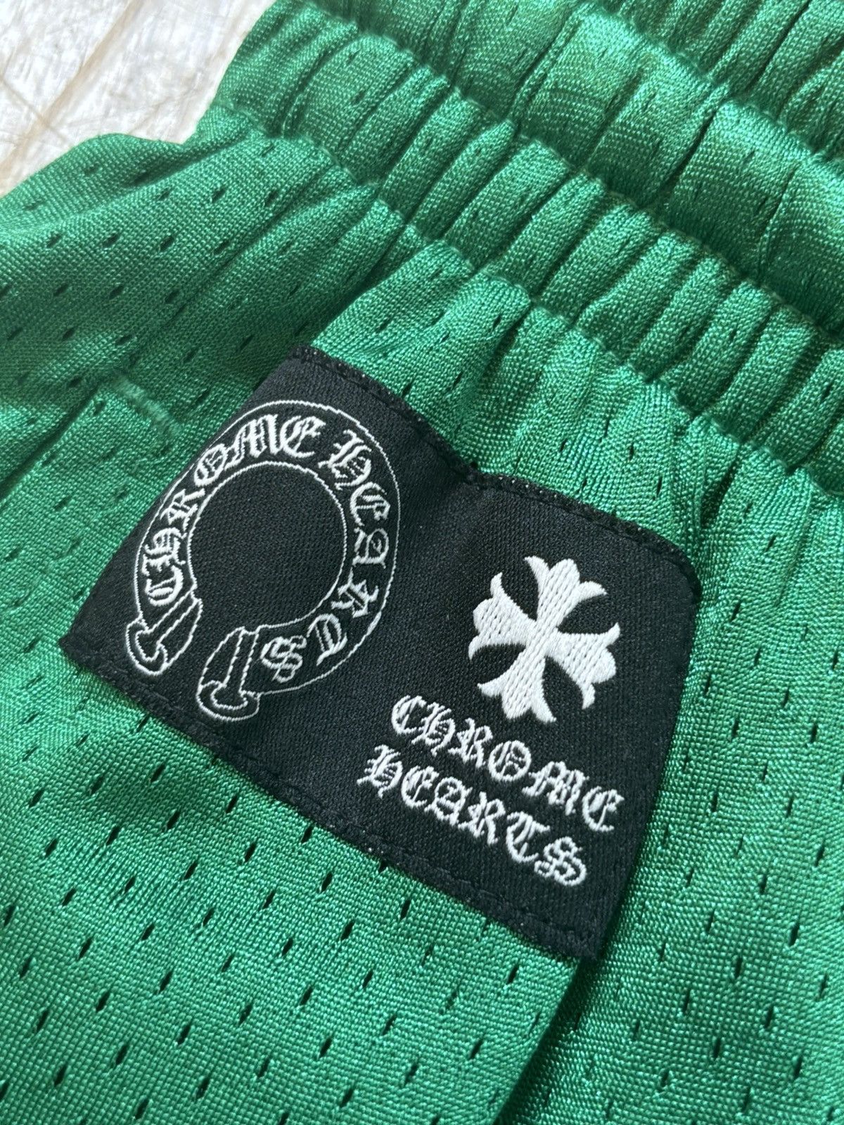 Chrome Hearts Mesh Shorts Green