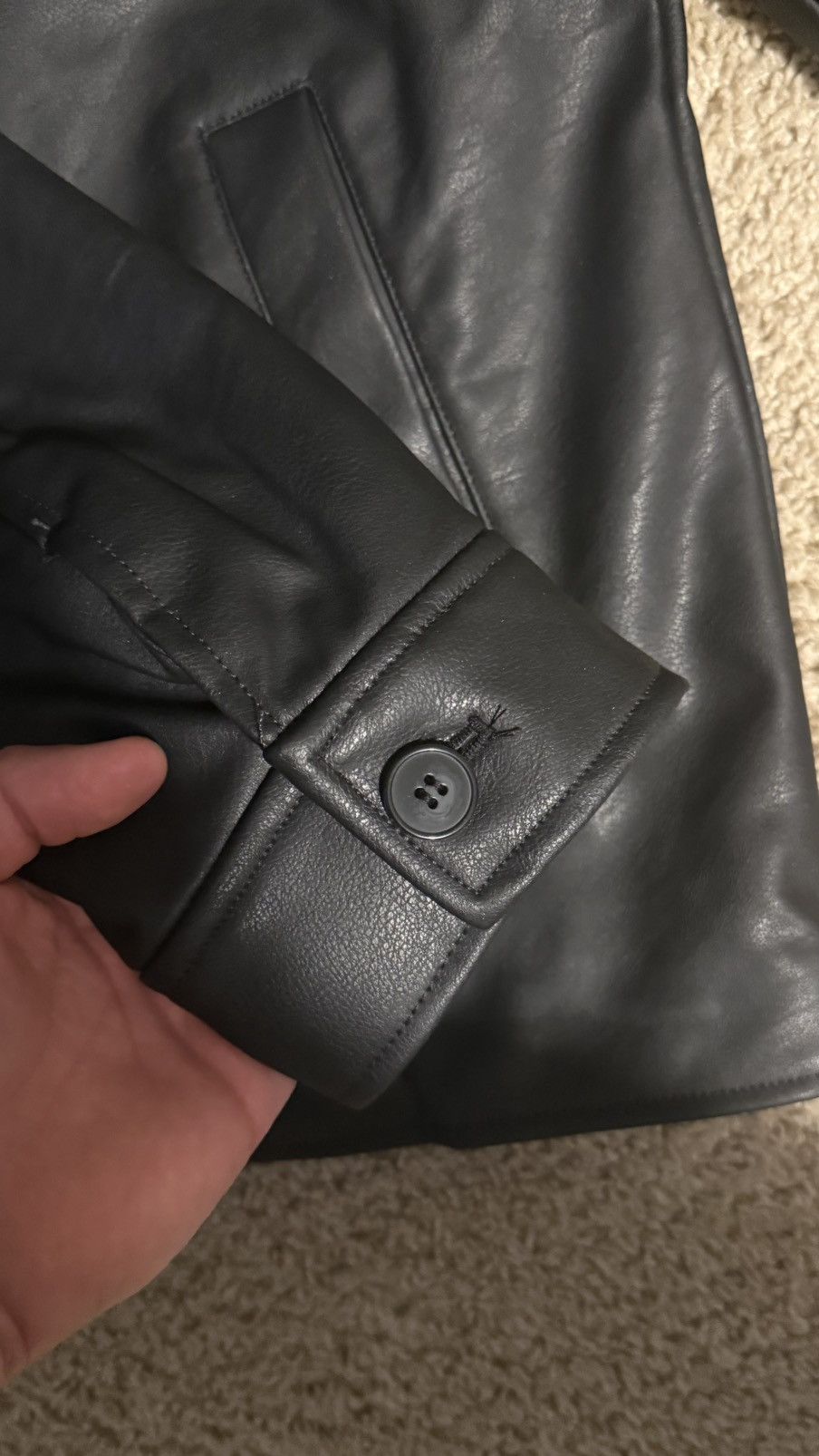 H&M Black Leather Jacket Size US M / EU 48-50 / 2 - 4 Thumbnail