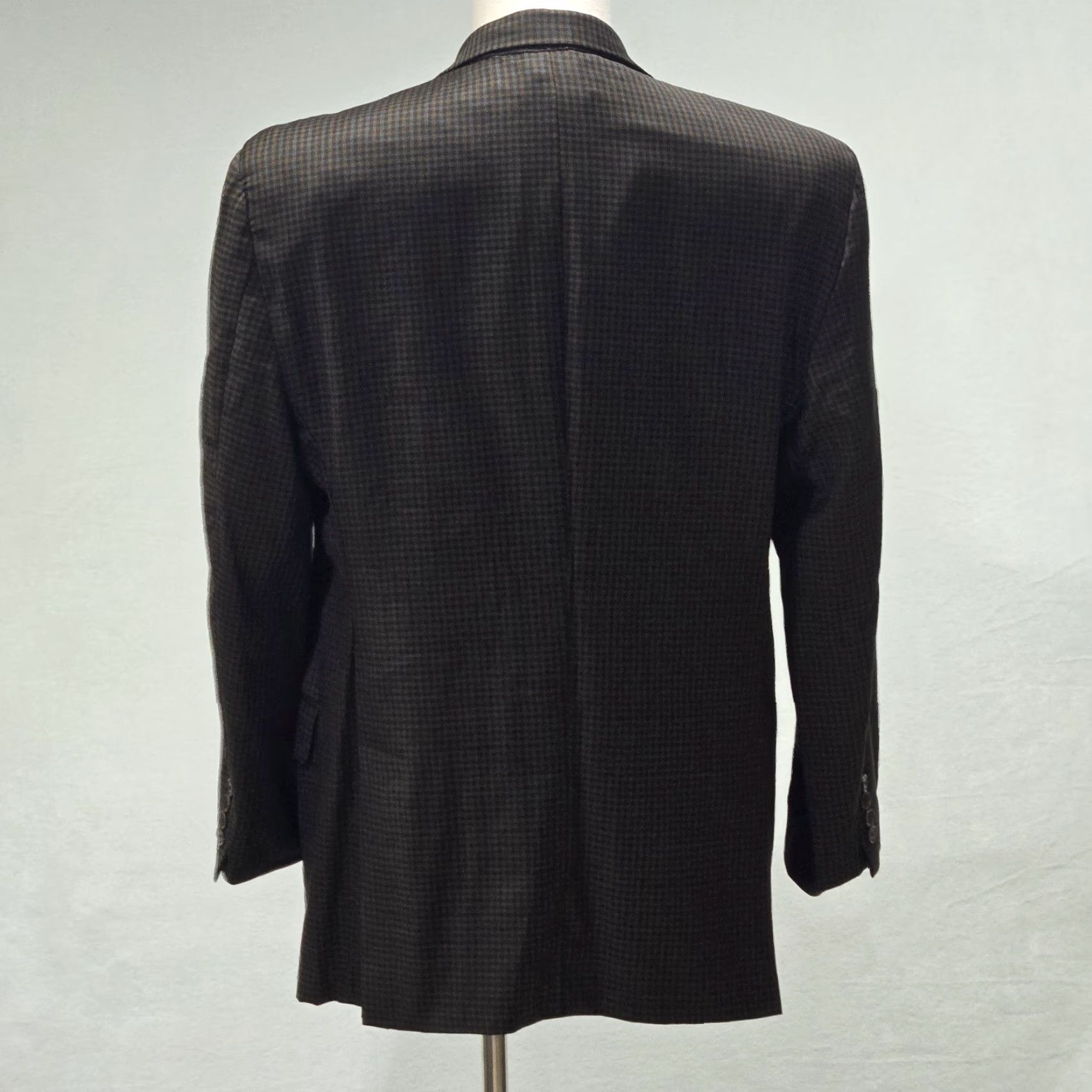 Robert Talbott Robert Talbott Blazer Wool Carmel Jacket Mens Size 40R Check Vintage Two-Button Front Shawl Lined Double-Vented Carded Pattern Brown Men Size 40R - 6 Thumbnail