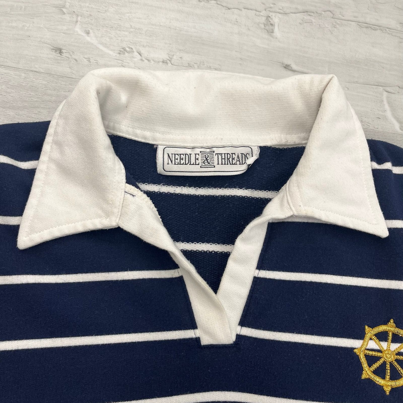 Other Vintage Needle & Threads Short Sleeve Striped Shirt Dress Size L / US 10 / IT 46 - 6 Thumbnail